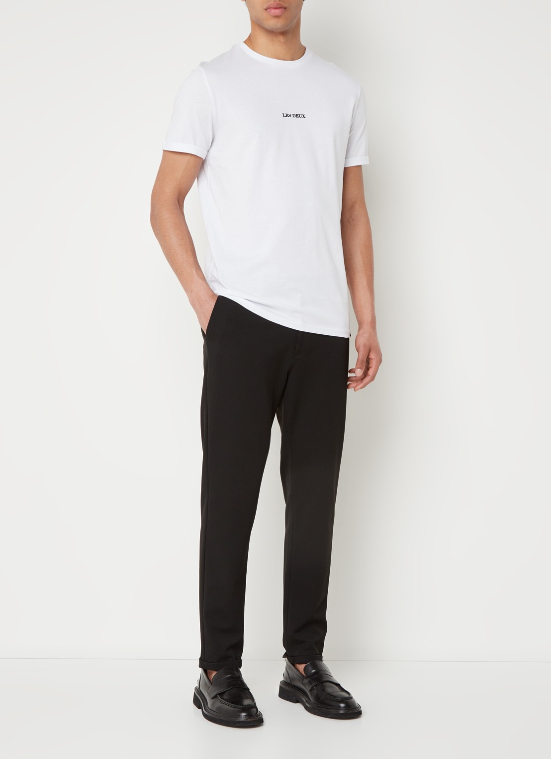Les Deux Lens T-shirt met logo - voorkant 4 wit