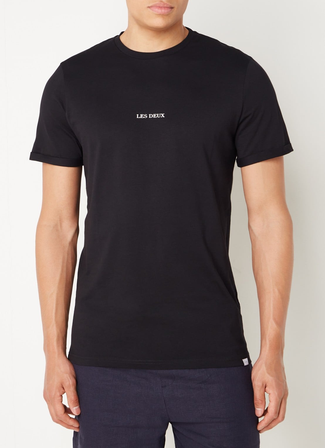 Les Deux Lens T-shirt met logo - detail 3 zwart