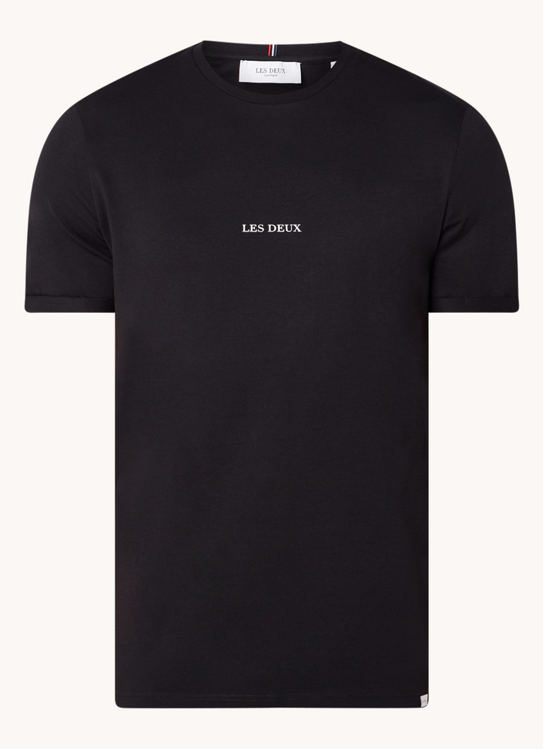 Les Deux Lens T-shirt met logo - voorkant zwart