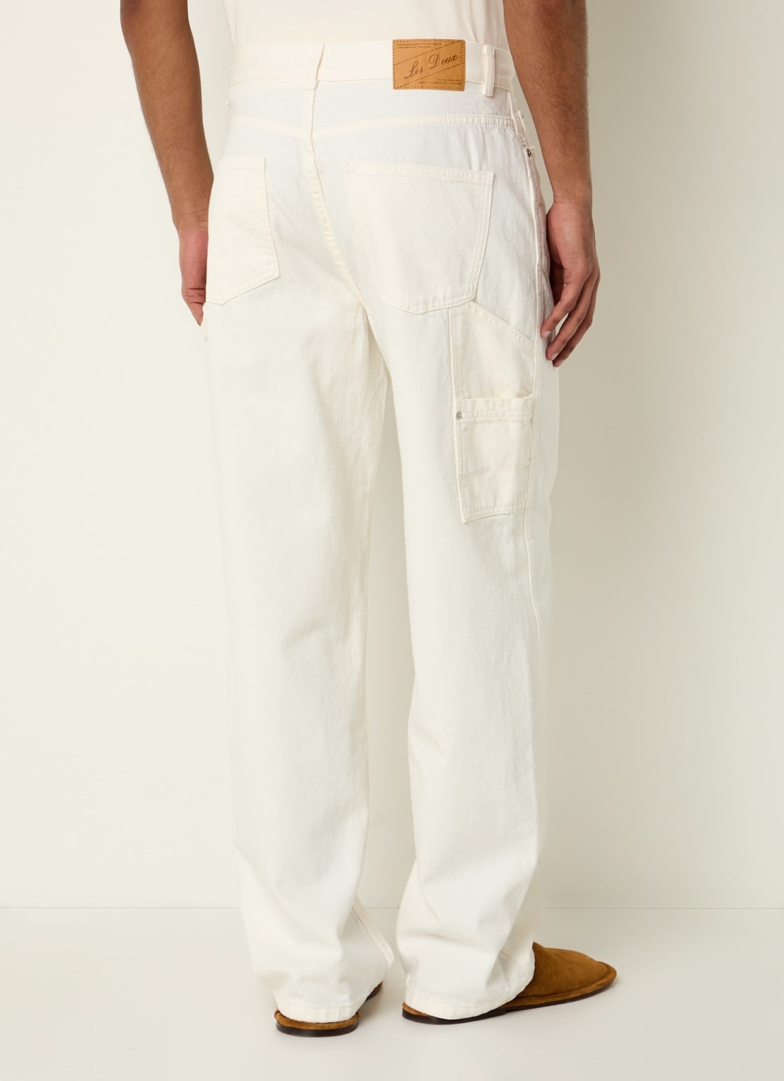 Les Deux Loose fit jeans met gekleurde wassing - achterkant 5 ivoor