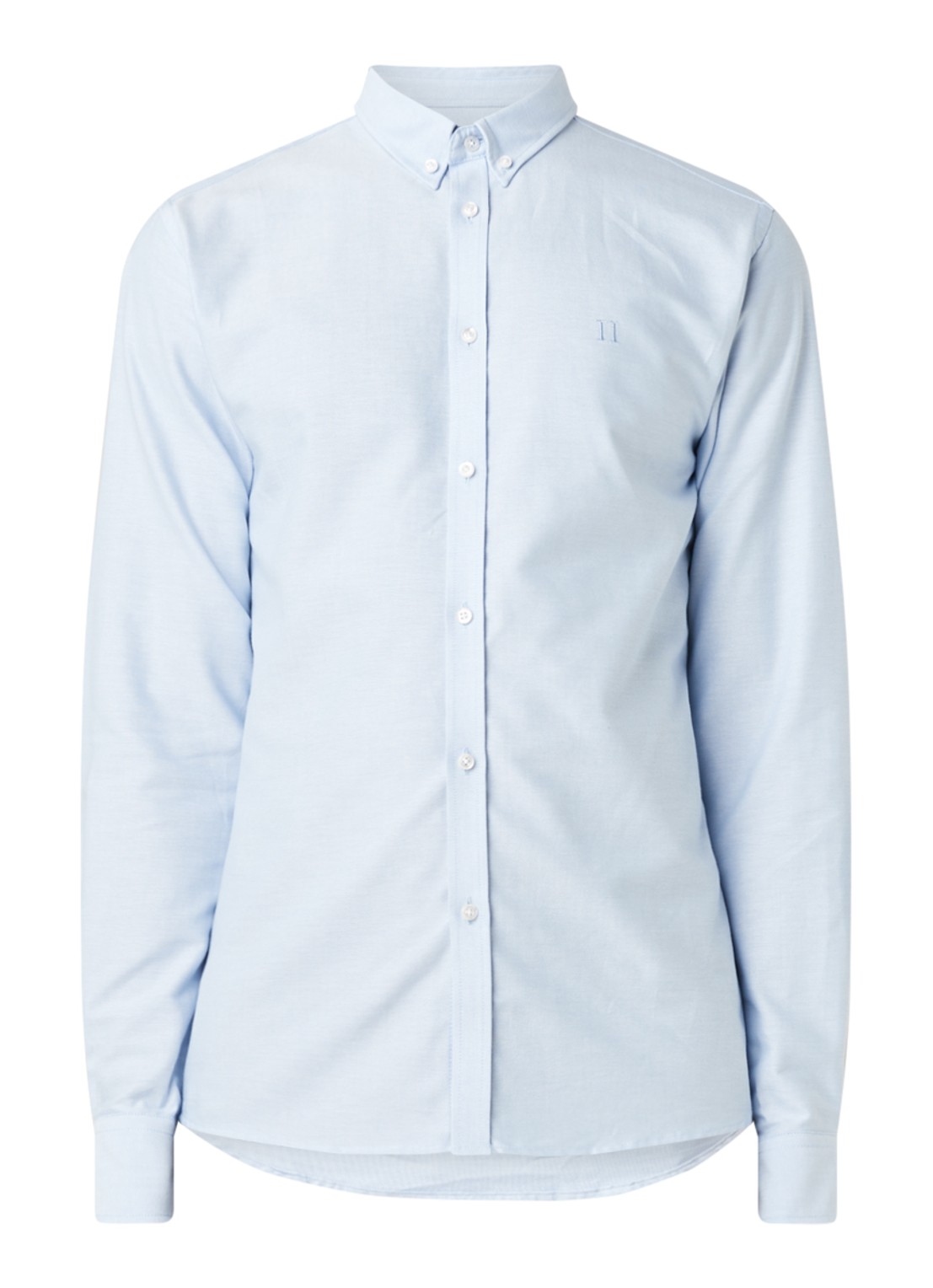 Les Deux Oxford regular fit button down-overhemd  - voorkant lichtblauw