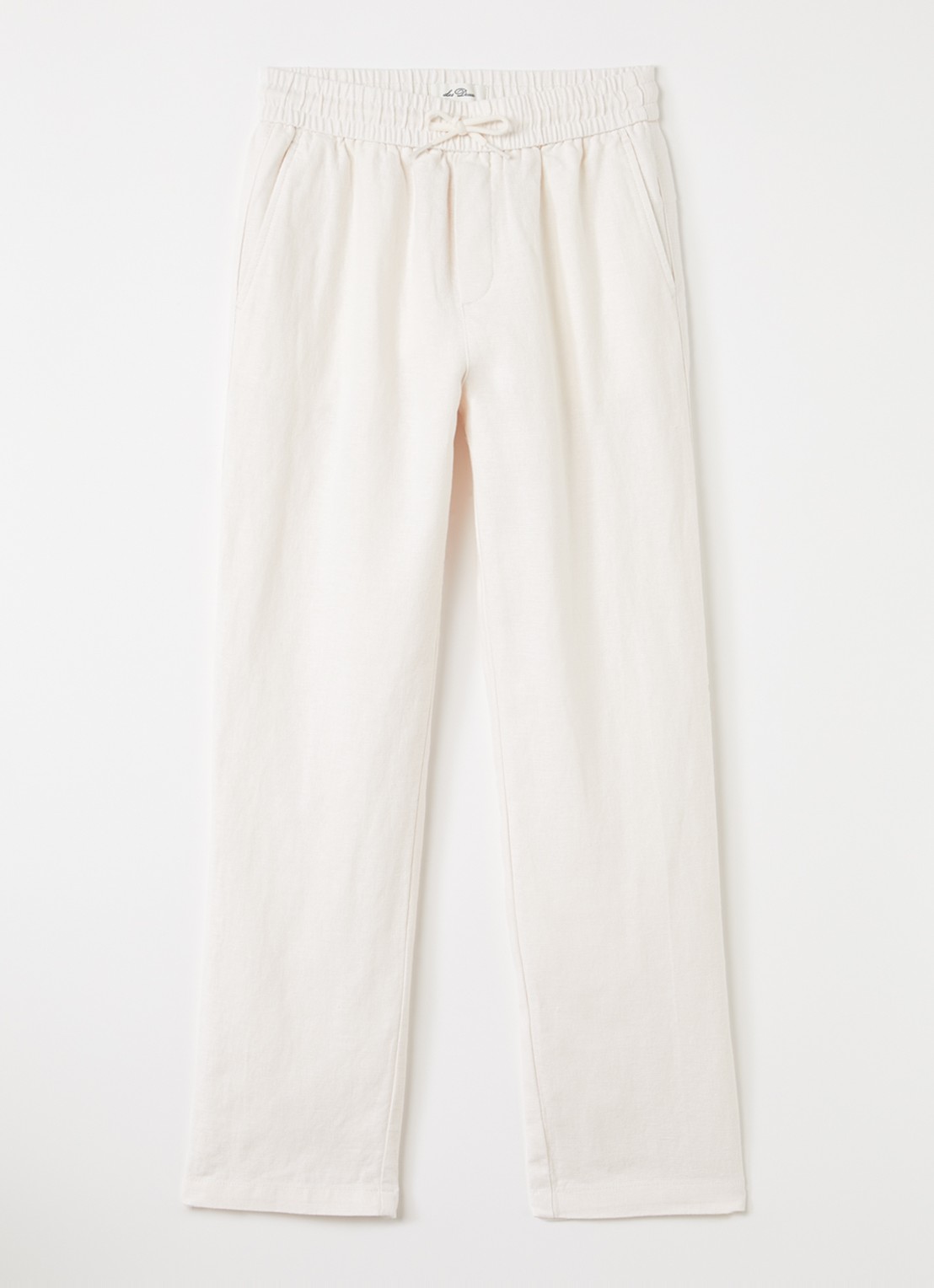 Les Deux Patrick straight fit pantalon in linnenblend - voorkant 2 cranberryrood