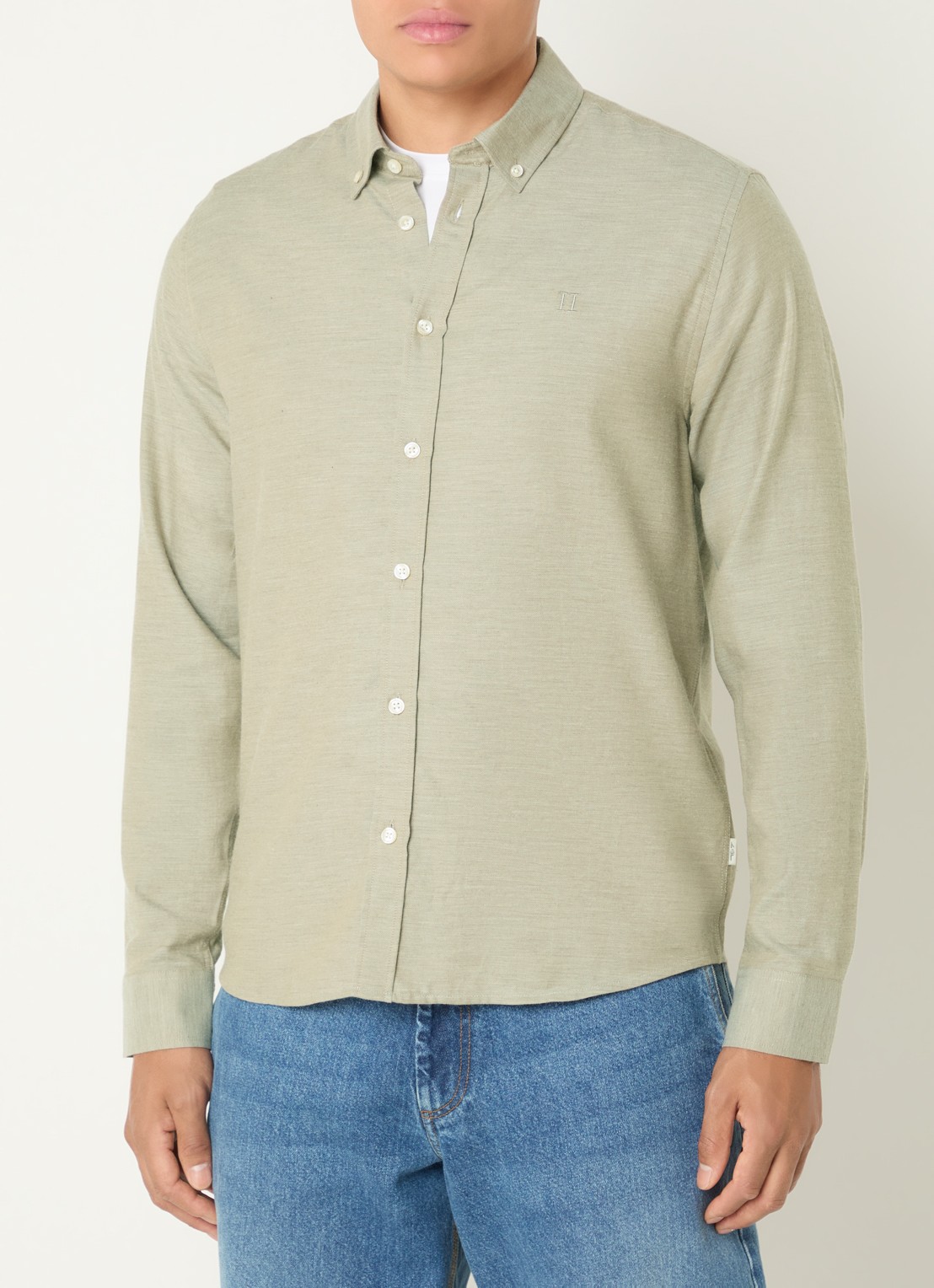 Les Deux Regular fit overhemd met kraag - detail beige
