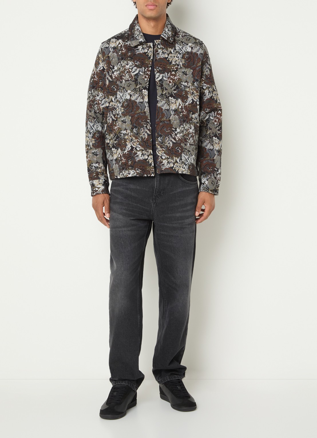 Les Deux Rose jack met jacquard dessin - voorkant 4 donkerblauw