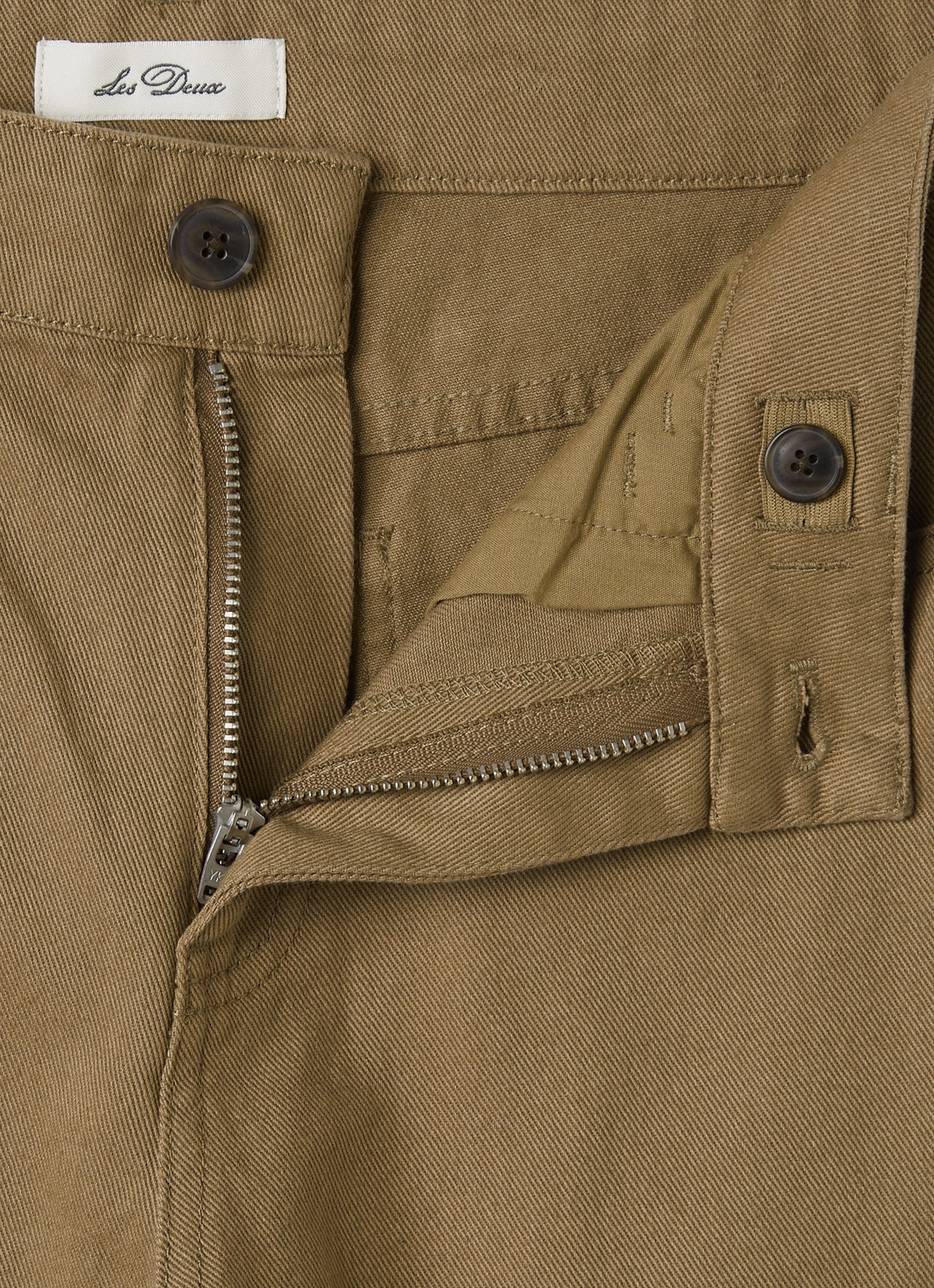Les Deux Slim fit chino met steekzakken - detail 2 khaki