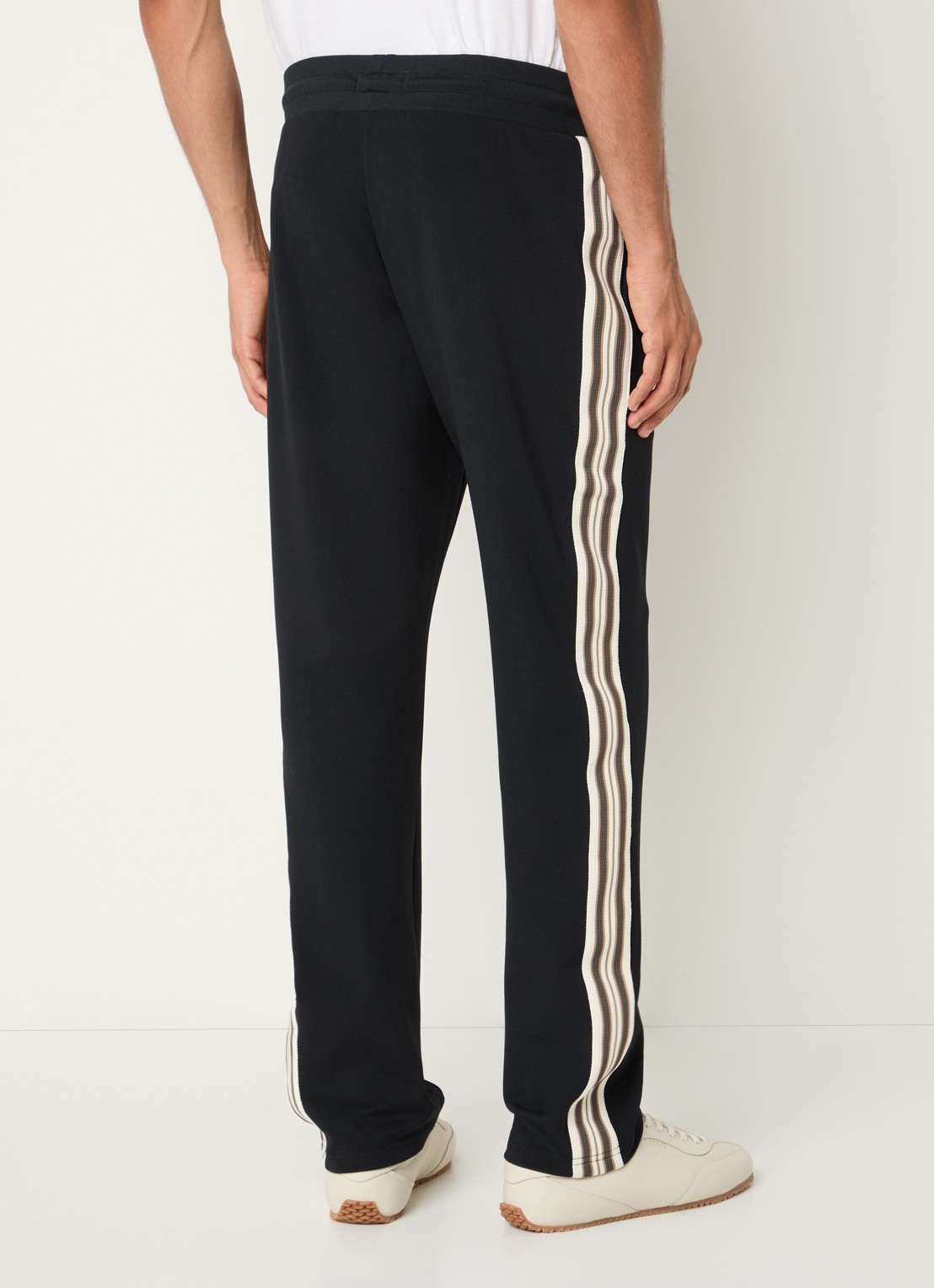 Les Deux Slim fit trainingsbroek met steekzakken - achterkant 3 zwart