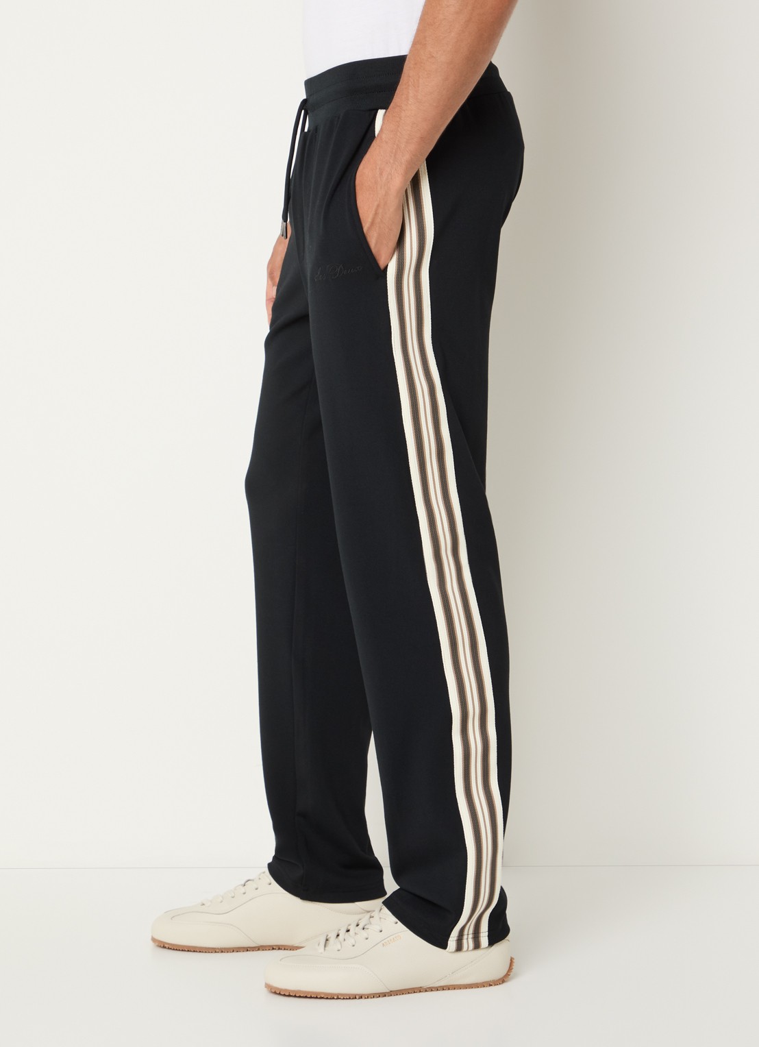 Les Deux Slim fit trainingsbroek met steekzakken - detail 2 zwart