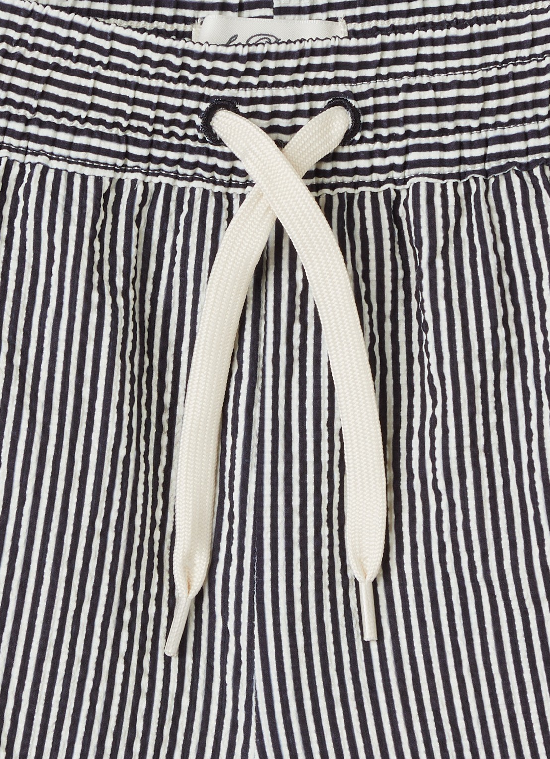 Les Deux Stan zwemshorts met streepprint - detail zwart