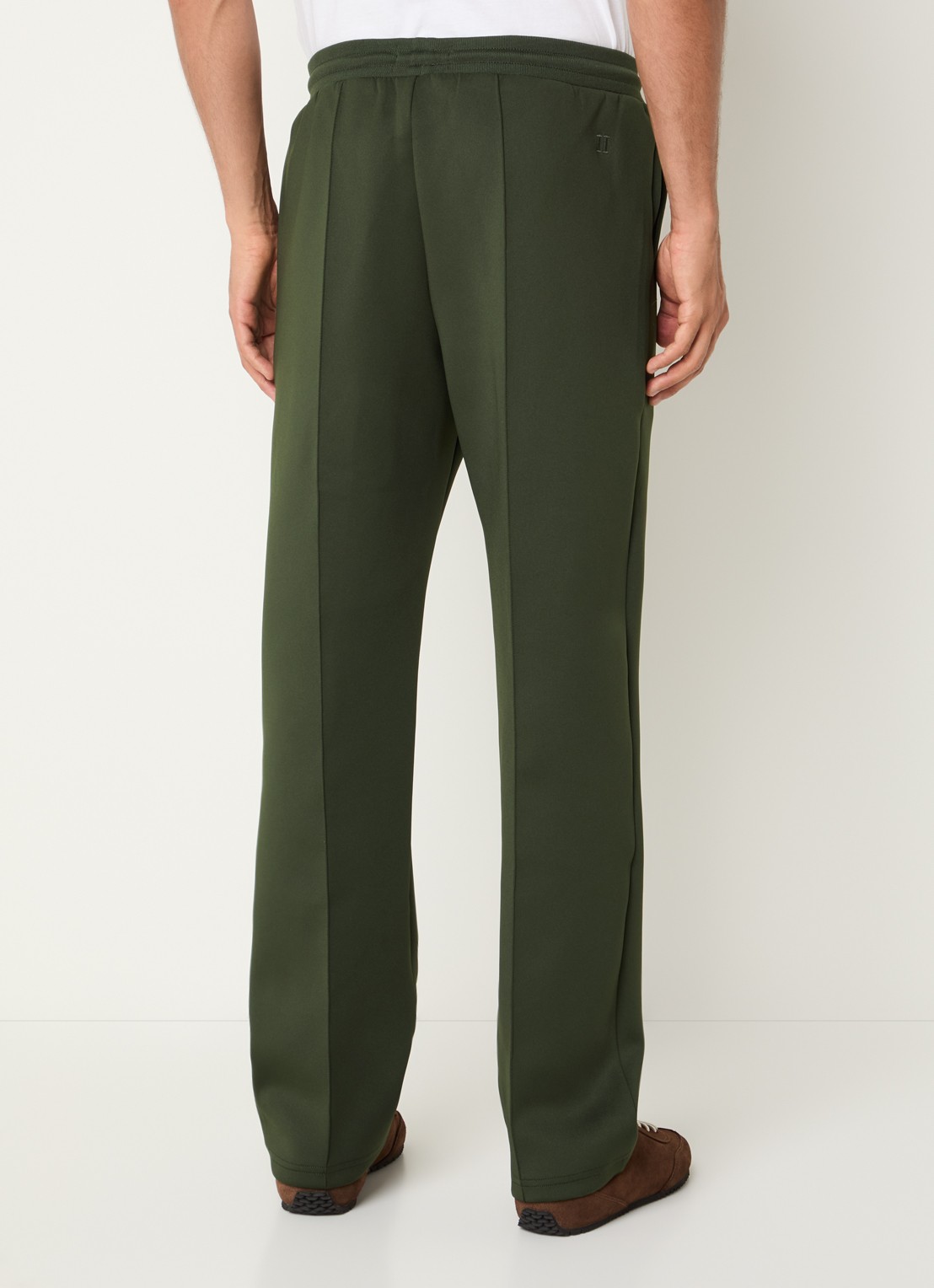 Les Deux Straight fit trainingsbroek met steekzakken en logo - achterkant 3 legergroen