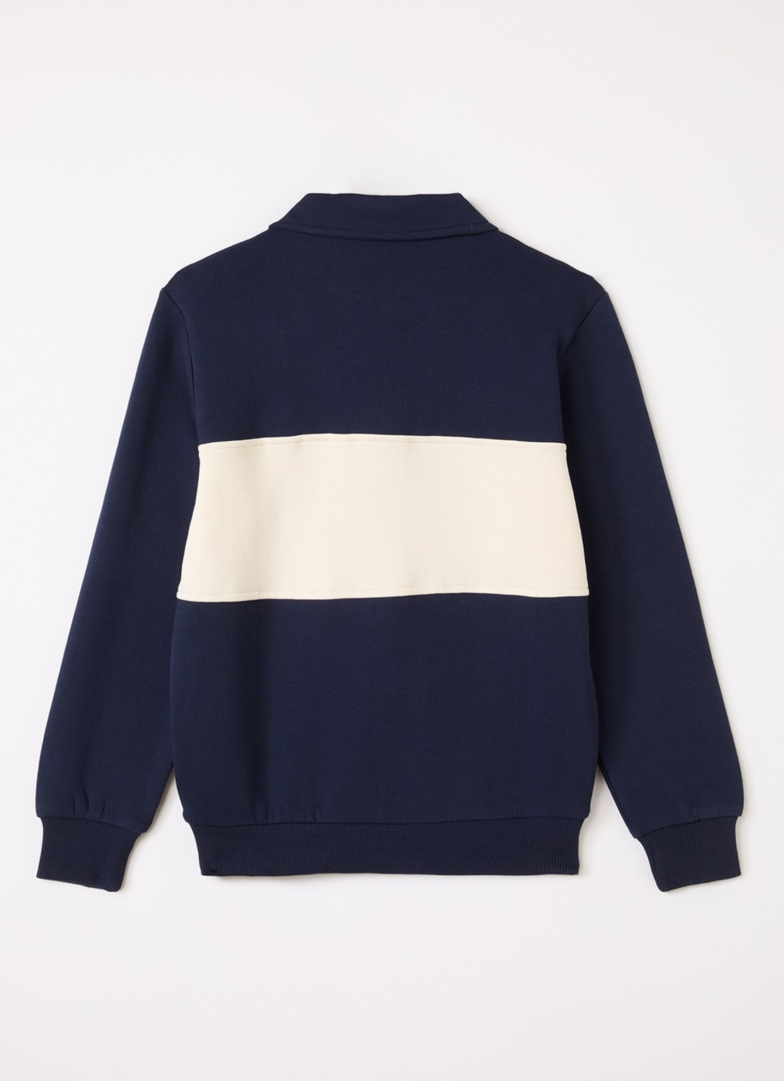 Les Deux Sweater met logoborduring - voorkant 3 donkerblauw