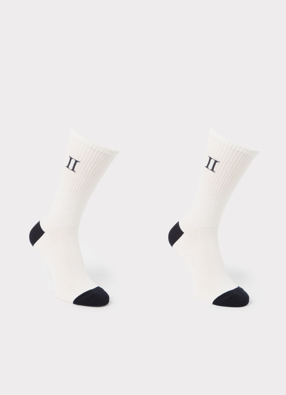 Les Deux William sokken in  katoenblend in 2-pack - voorkant creme