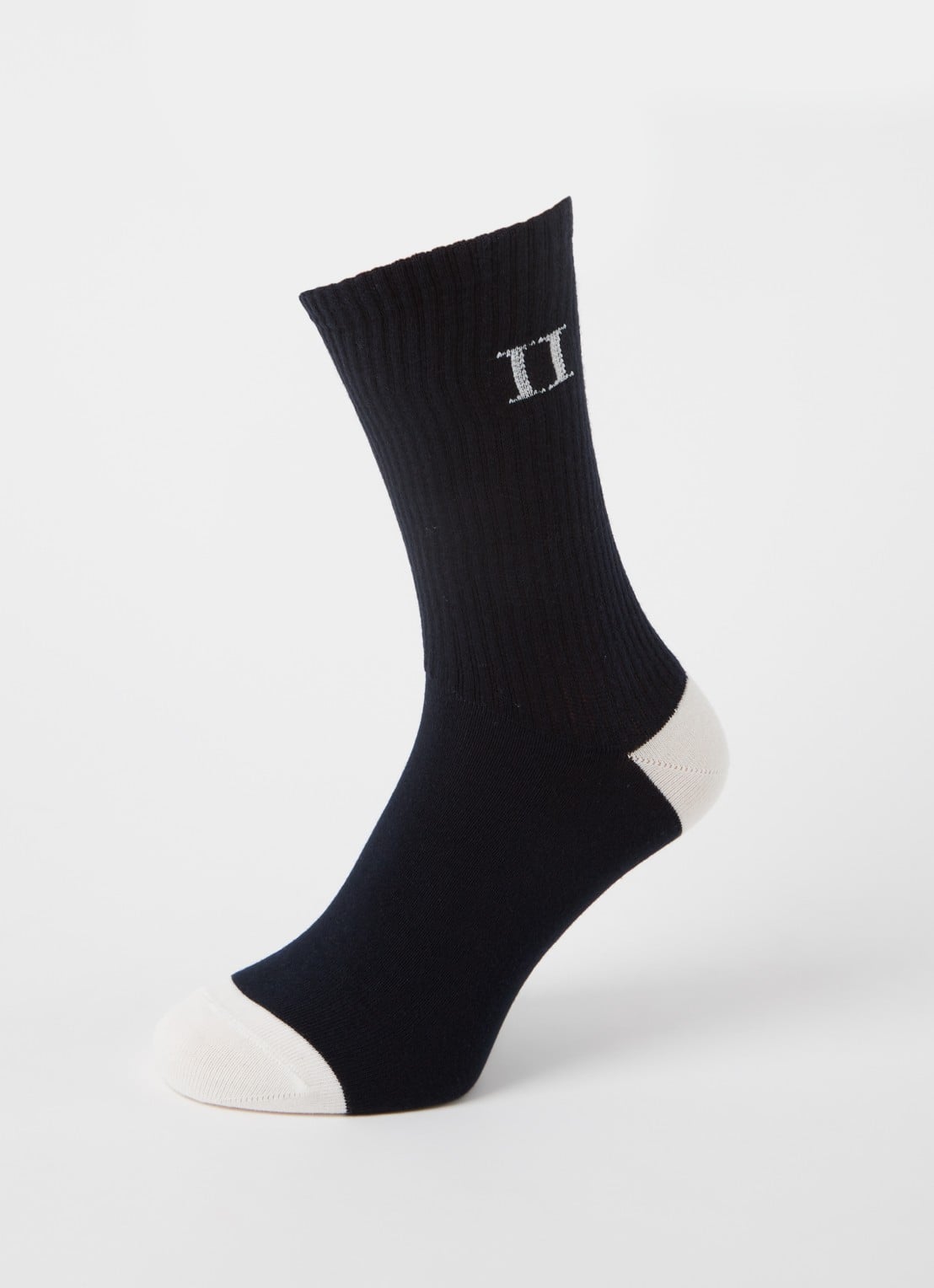 Les Deux William sokken in  katoenblend in 2-pack - detail donkerblauw