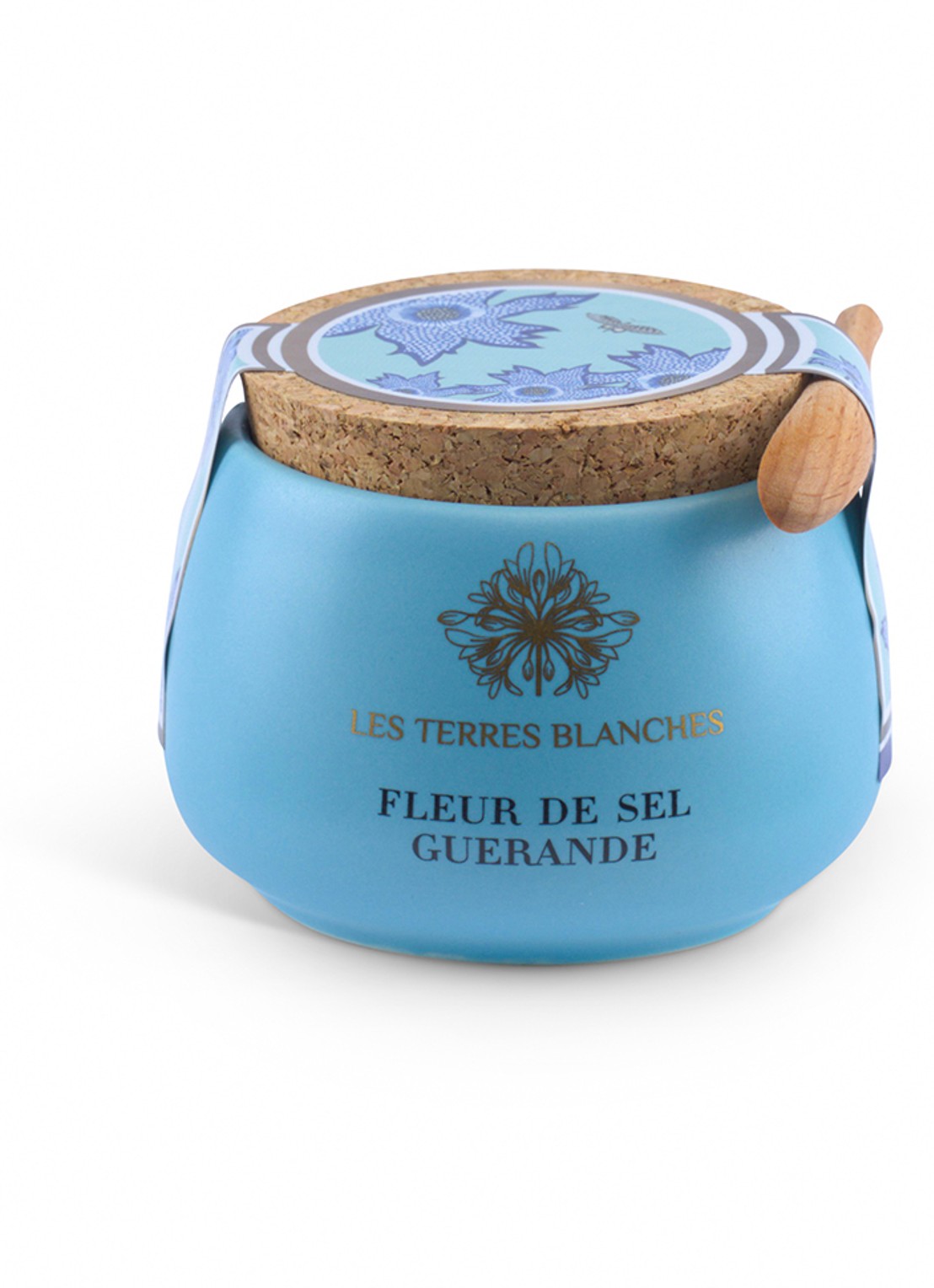 Les Terres Blanches Fleur de Sel Guérande zeezoutvlokken 100 gram - voorkant undefined