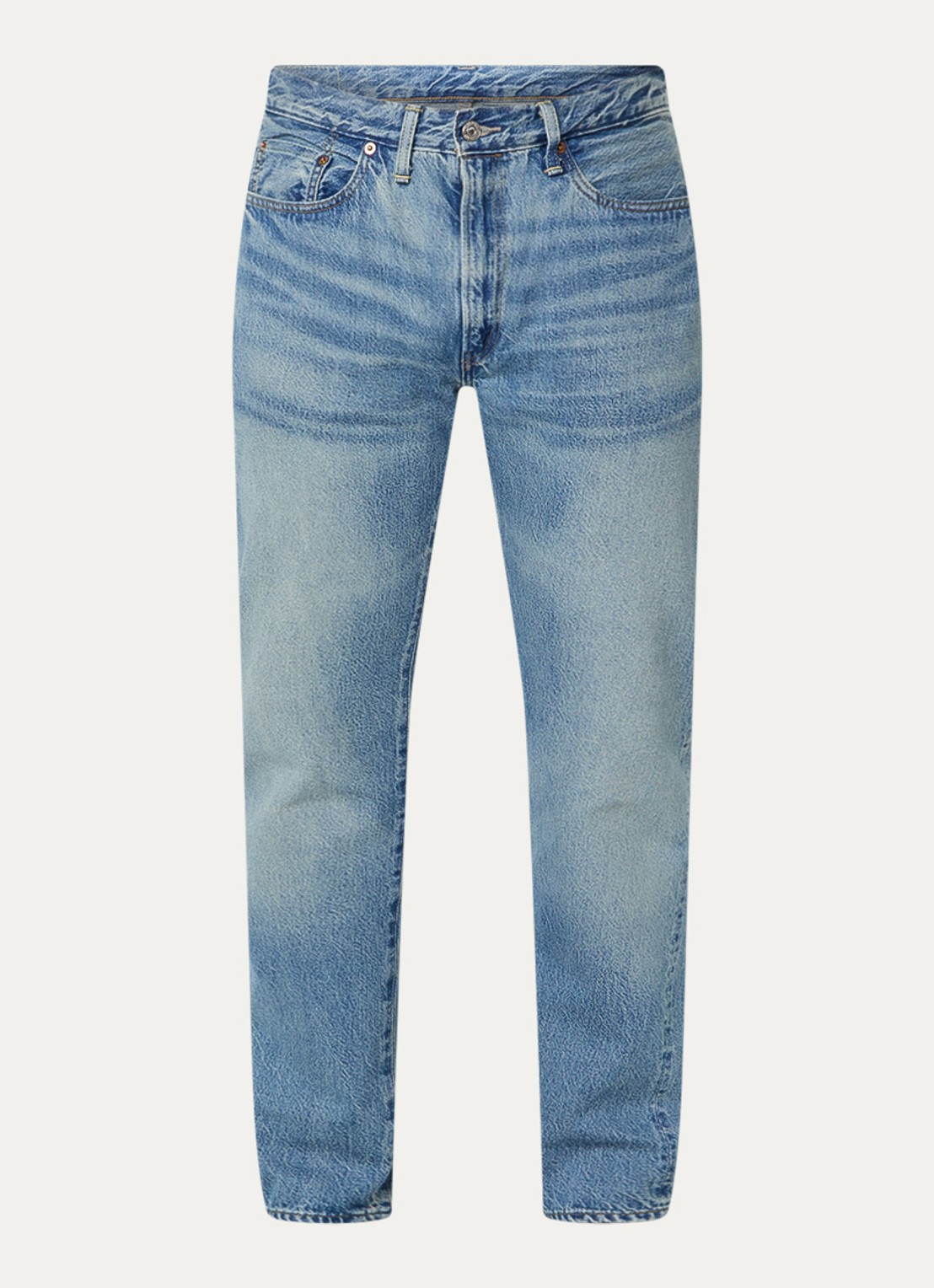 Levi's 1954 501 straight leg jeans van  katoen met medium wassing - voorkant 5 indigo