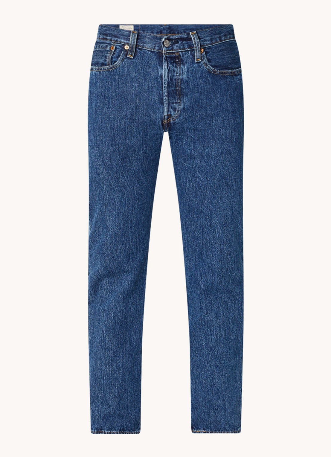Levi's 501 high rise straight leg jeans met stonewash - voorkant 2 indigo