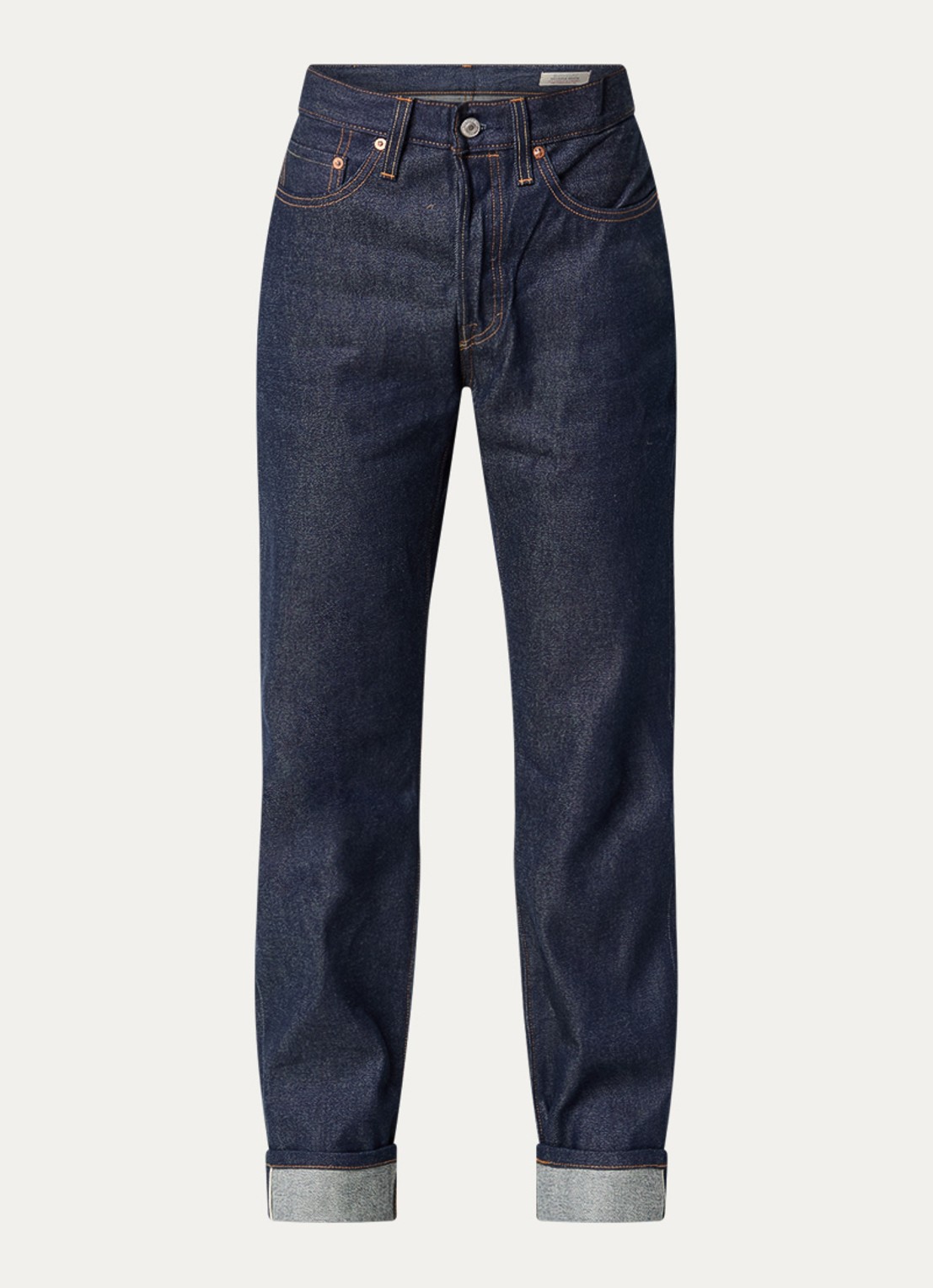 Levi's 501 high waist straight leg jeans met donkere wassing - voorkant 4 indigo