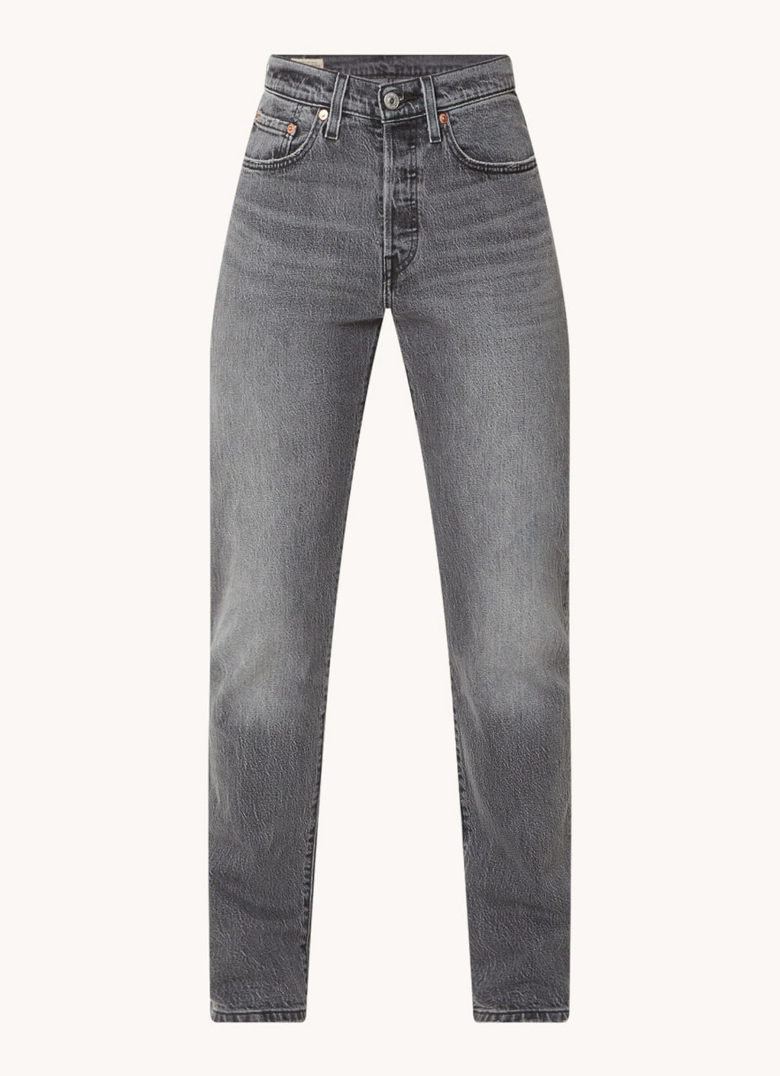 Levi's 501 high waist straight leg jeans met gekleurde wassing - voorkant 4 grijs