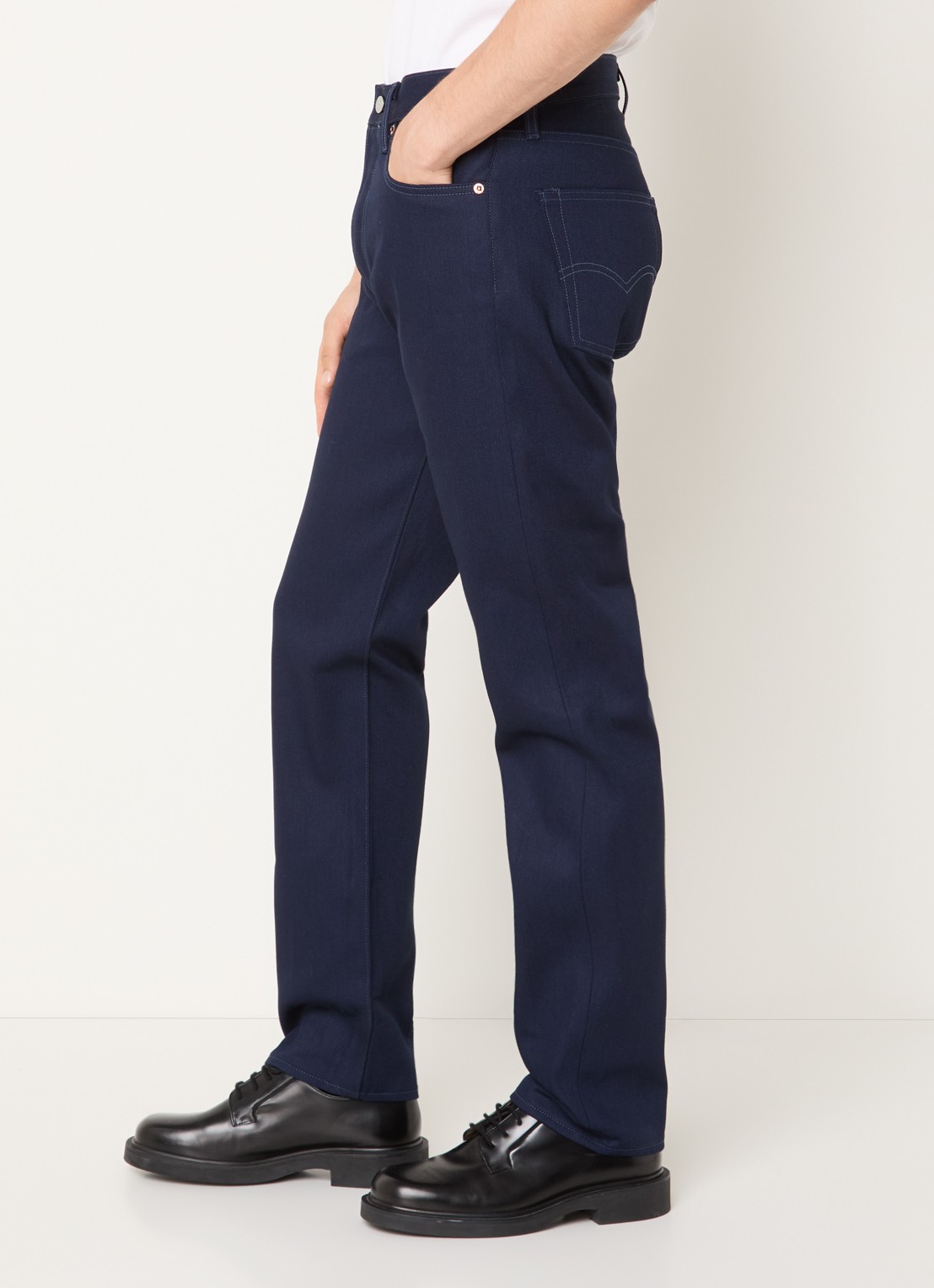 Levi's 501 slim fit jeans met donkere wassing - detail 2 indigo