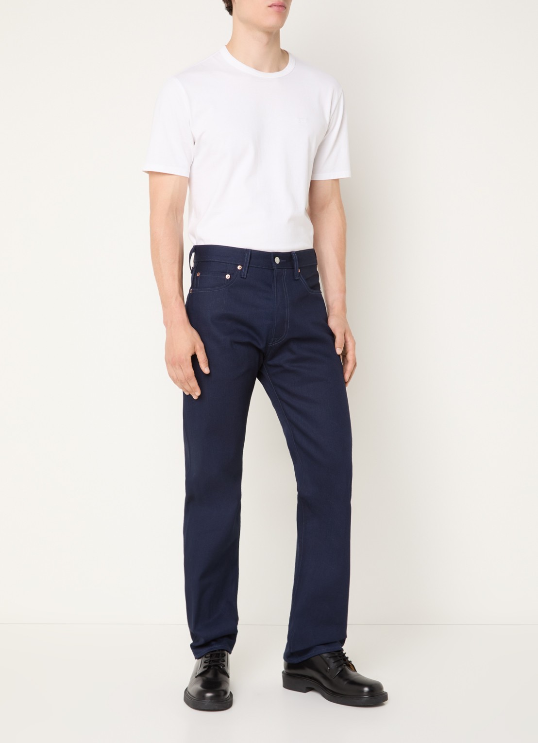 Levi's 501 slim fit jeans met donkere wassing - voorkant 4 indigo