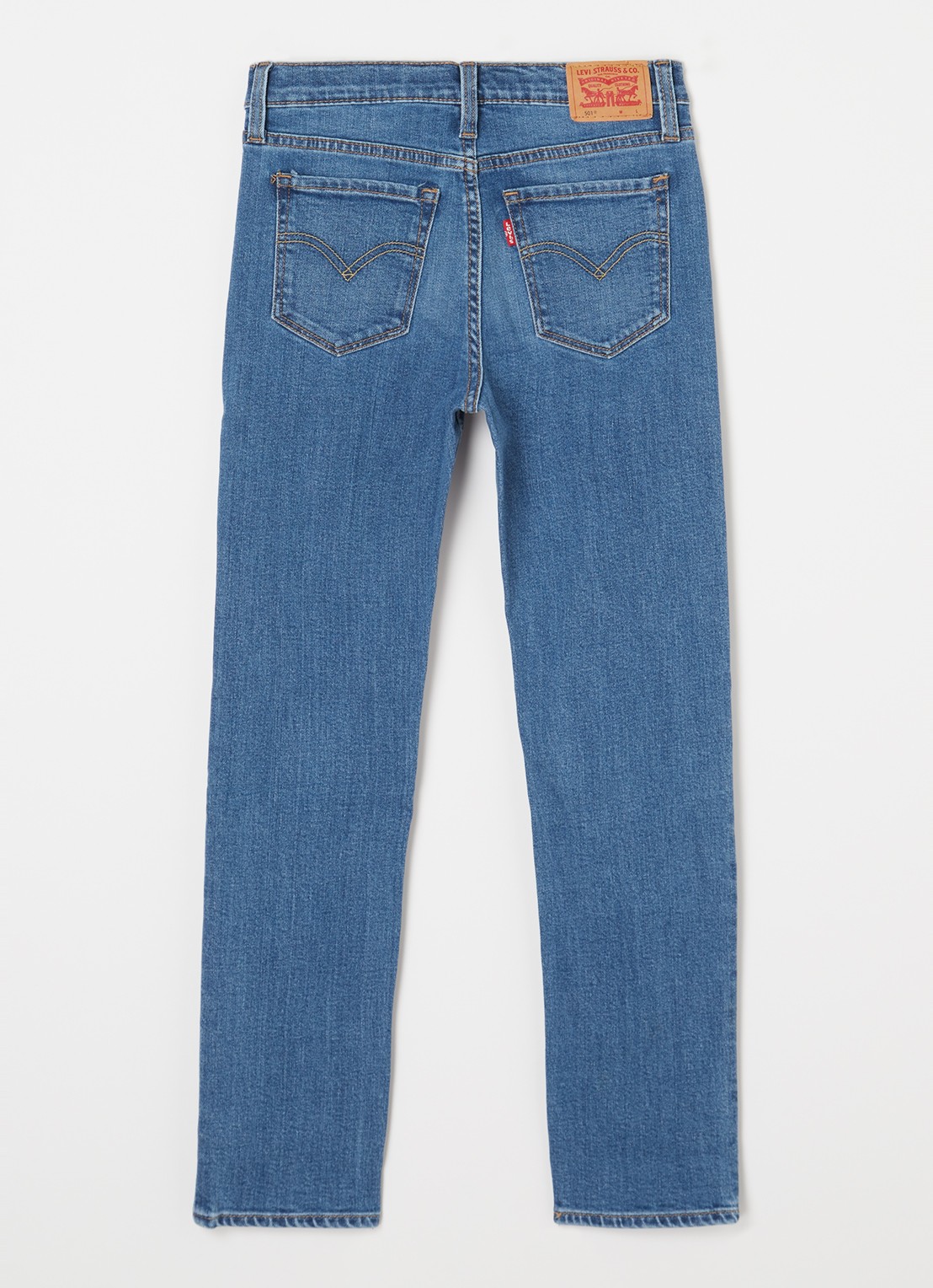 Levi's 501 slim fit jeans met stretch - voorkant 2 indigo