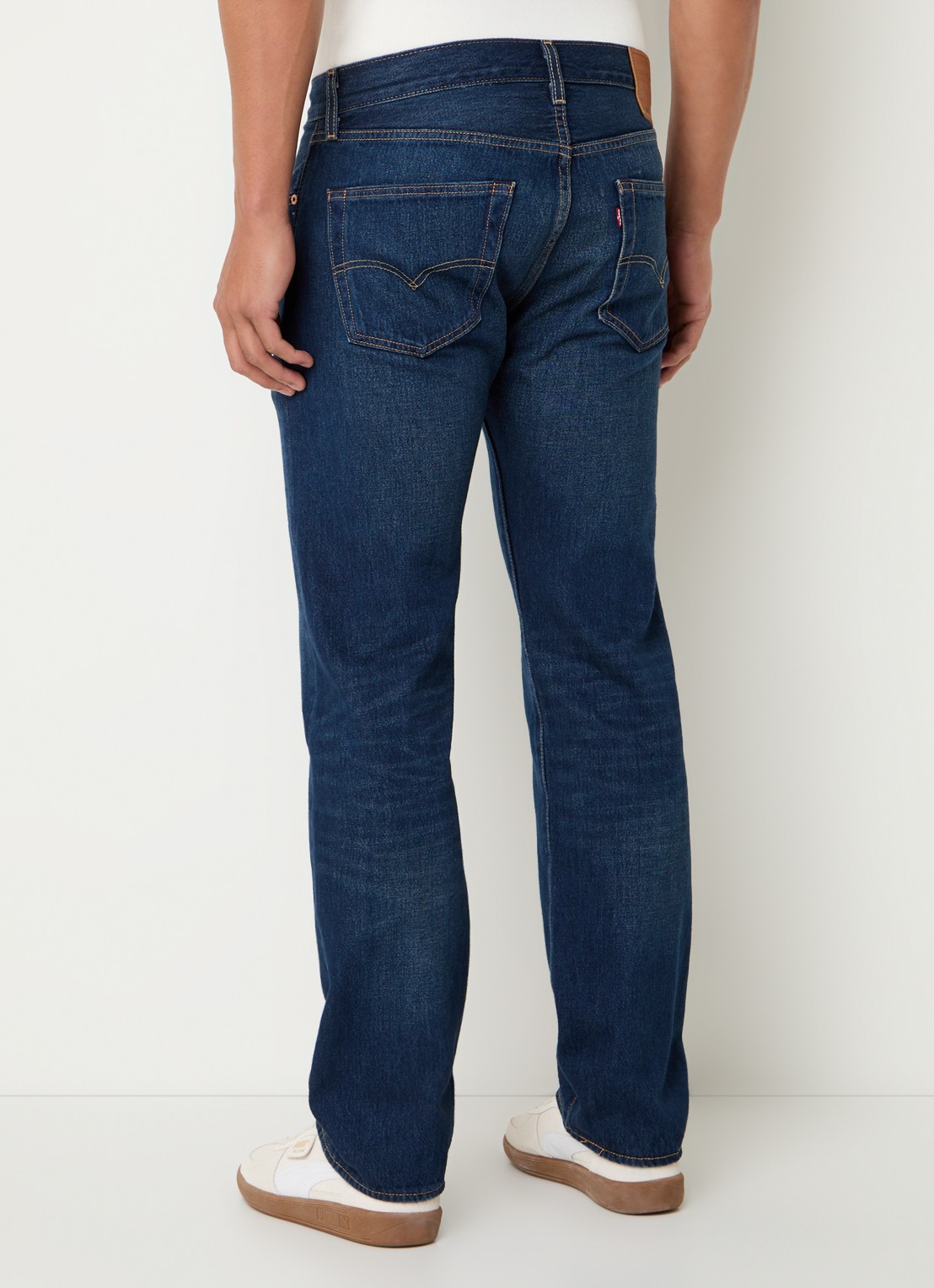 Levi's 501 straight leg jeans met donkere wassing - achterkant 5 indigo
