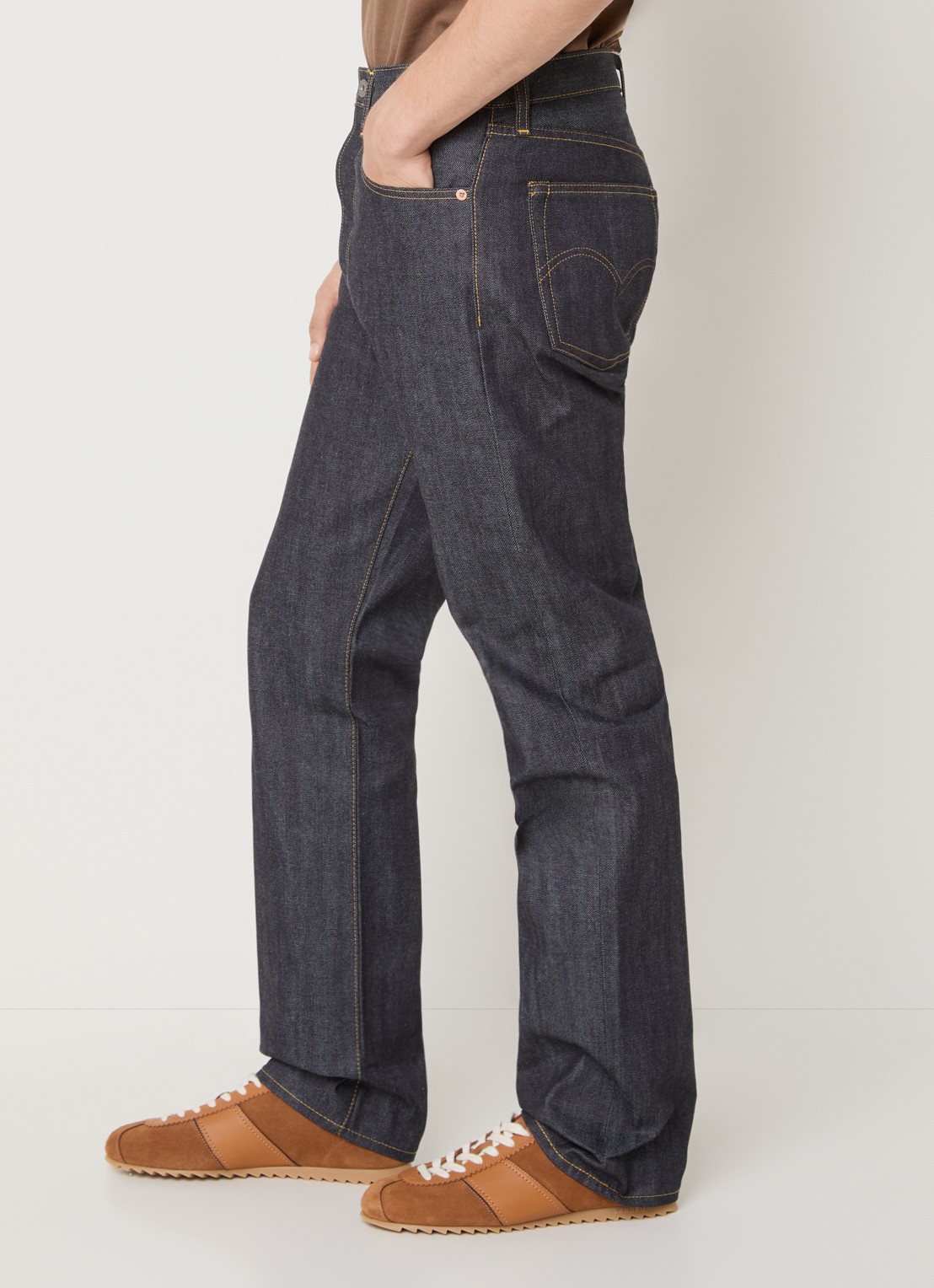 Levi's 501 straight leg jeans met donkere wassing - detail 3 indigo