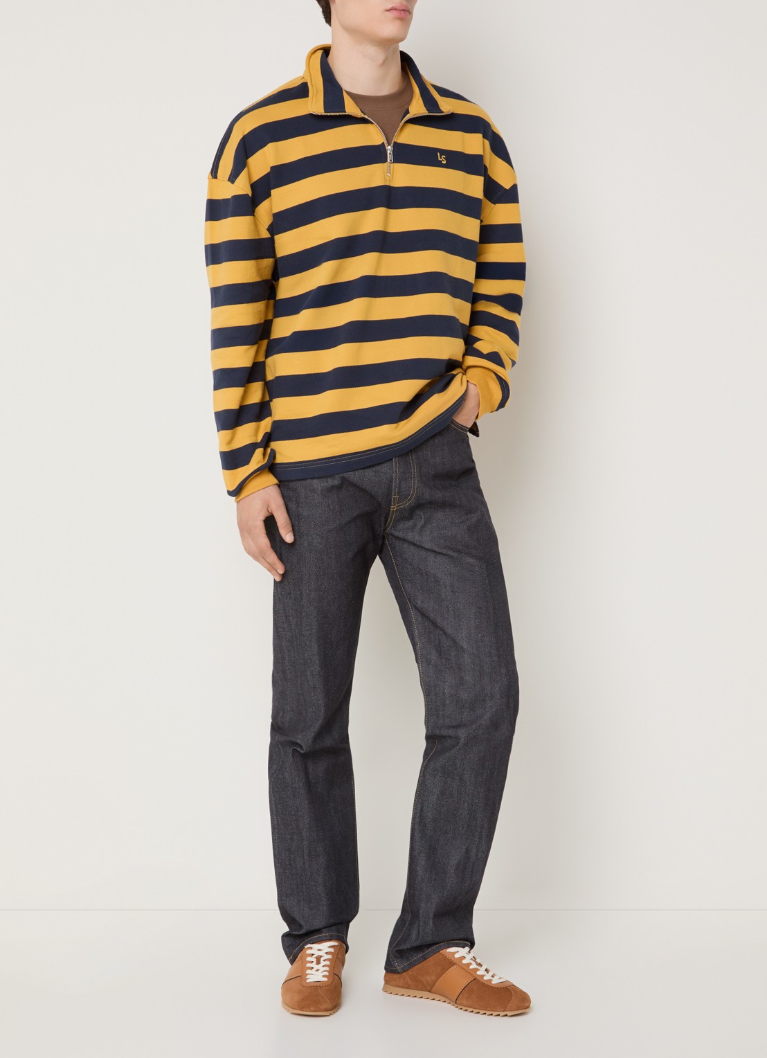 Levi's 501 straight leg jeans met donkere wassing - voorkant 5 indigo