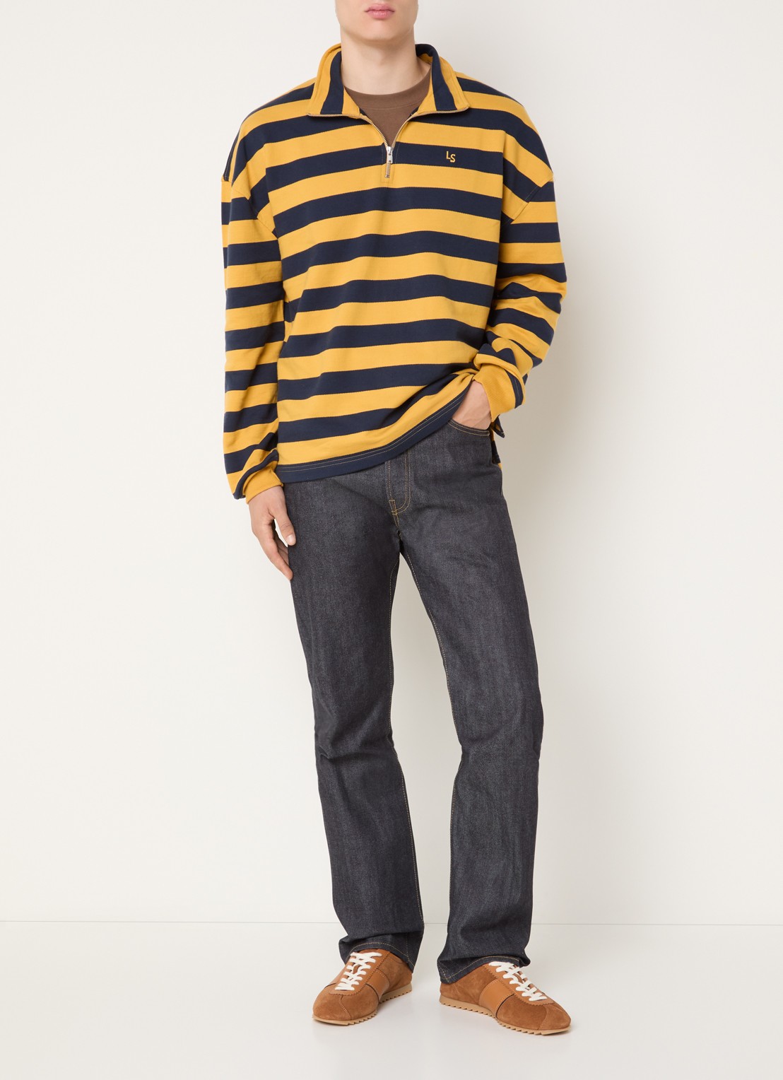 Levi's 501 straight leg jeans met donkere wassing - voorkant 4 indigo