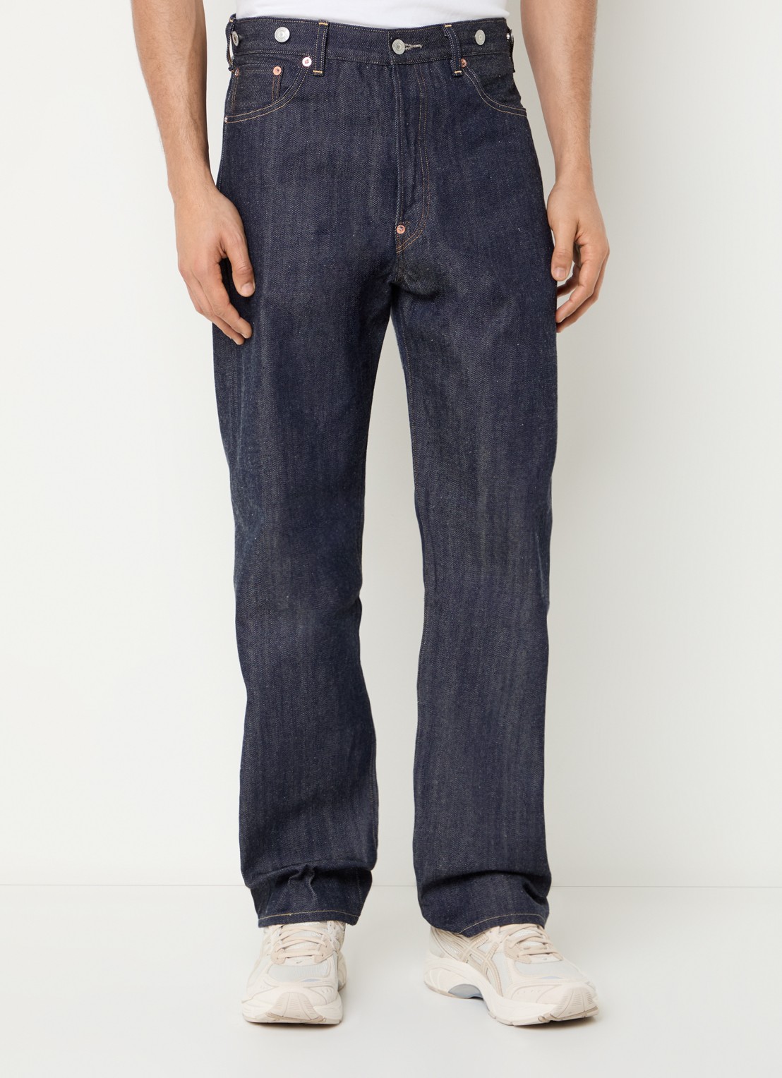 Levi's 501 straight leg jeans met donkere wassing - detail 2 indigo