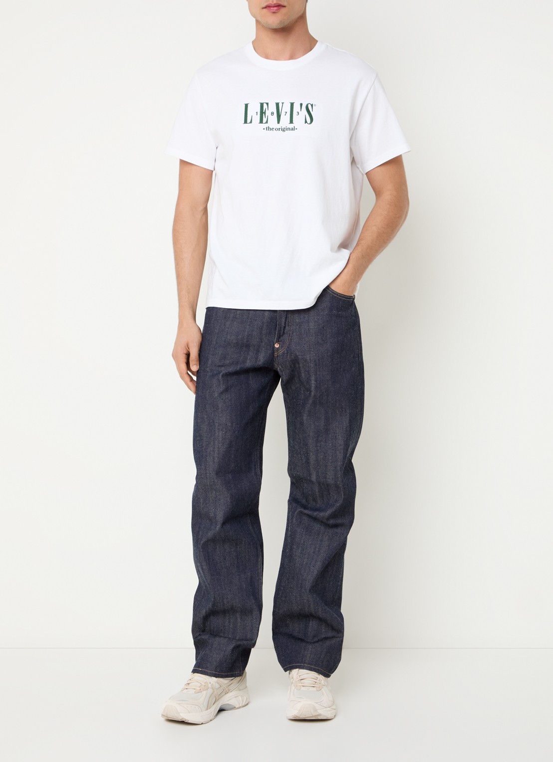 Levi's 501 straight leg jeans met donkere wassing - voorkant 5 indigo