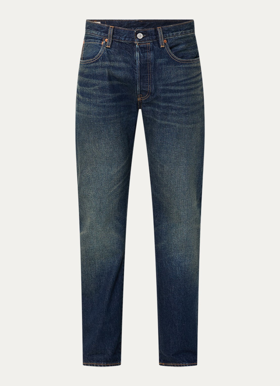 Levi's 501 straight leg jeans met donkere wassing - voorkant 3 indigo