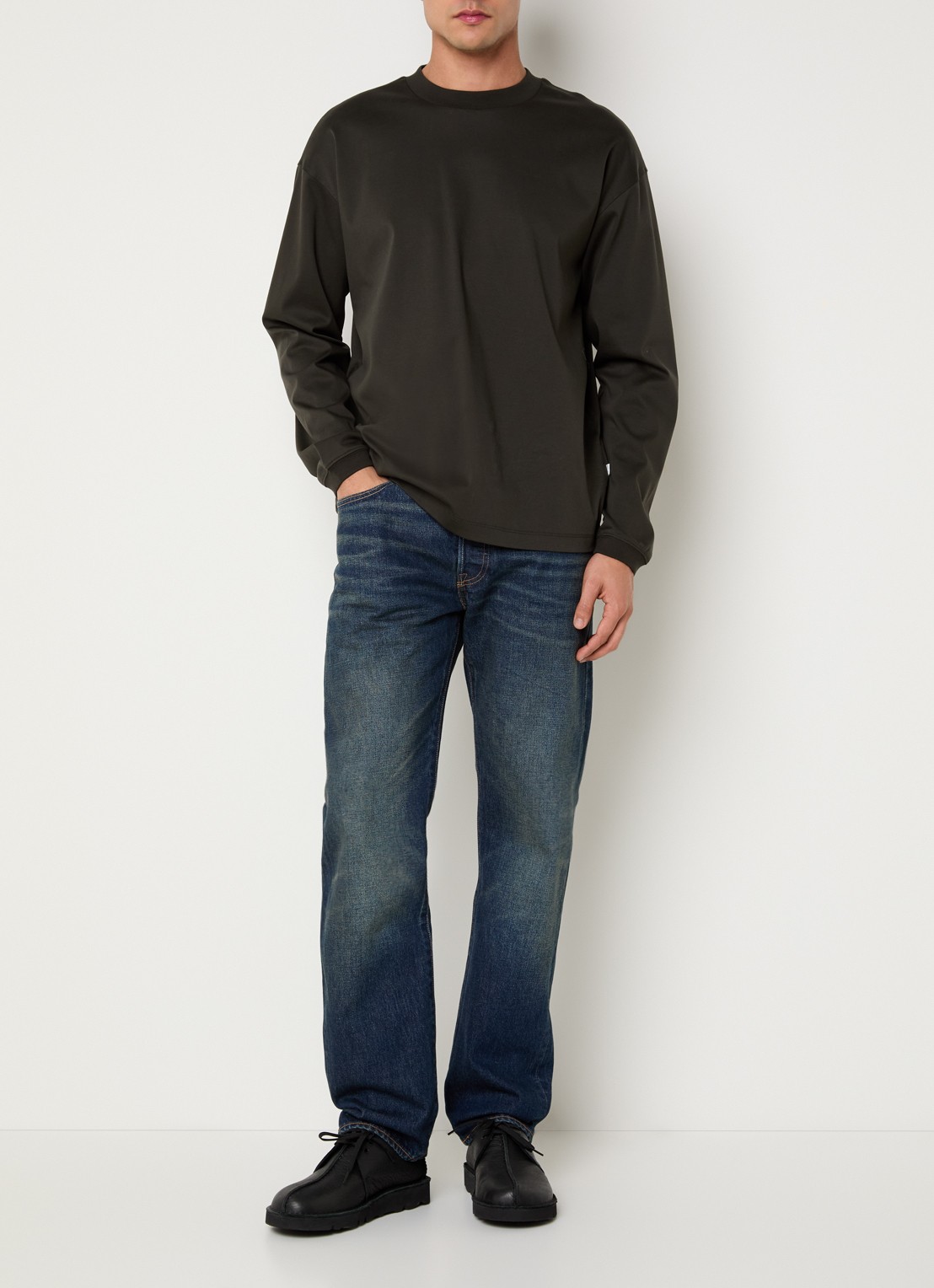 Levi's 501 straight leg jeans met donkere wassing - voorkant 4 indigo