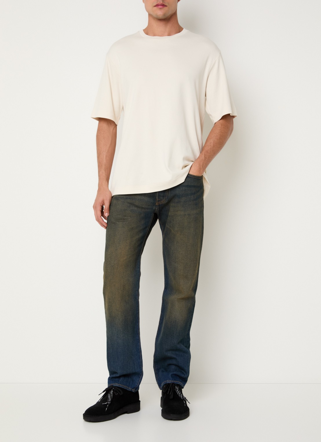 Levi's 501 straight leg jeans met donkere wassing - voorkant 5 indigo