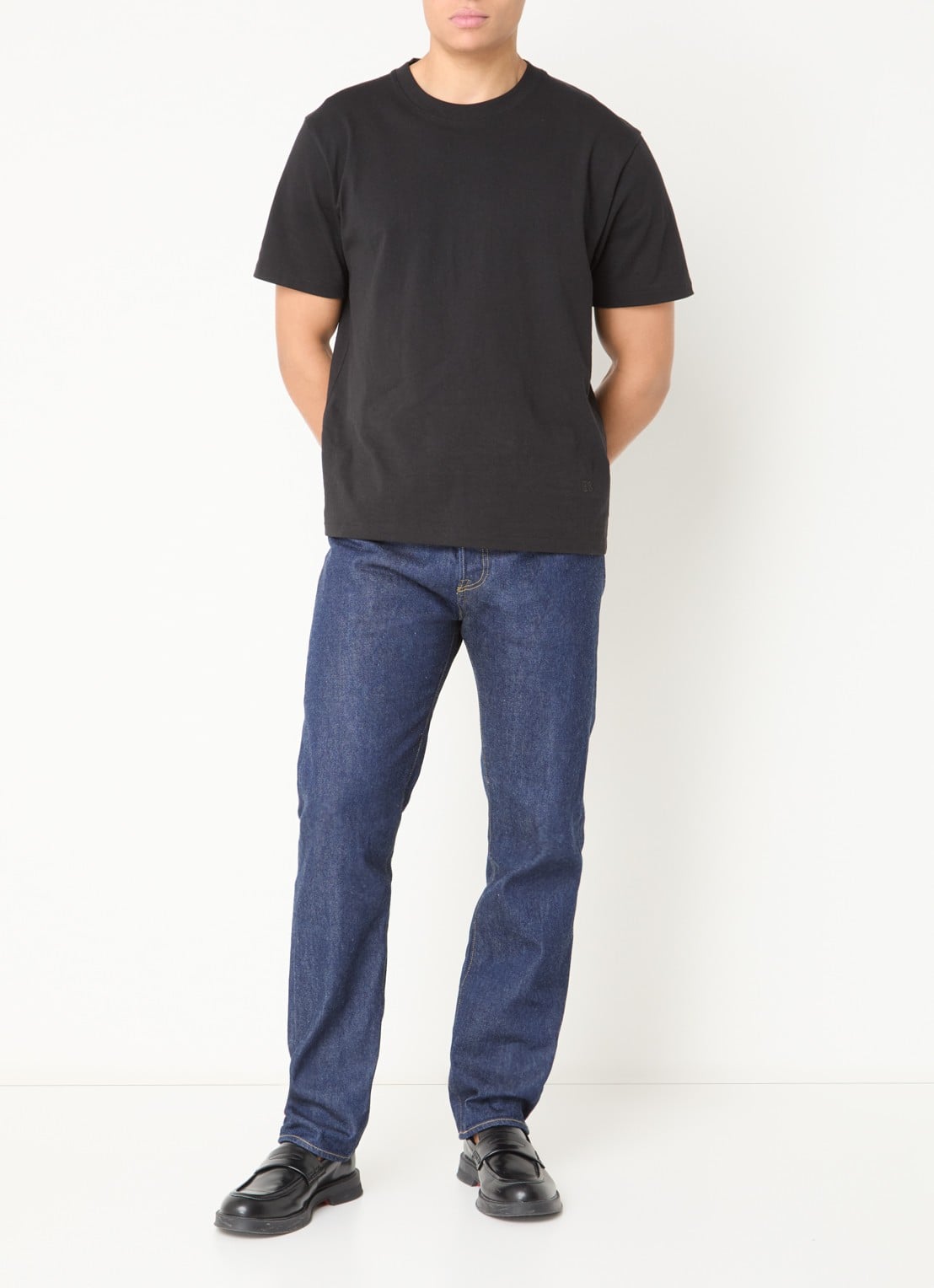 Levi's 501 straight leg jeans met donkere wassing - voorkant 5 indigo