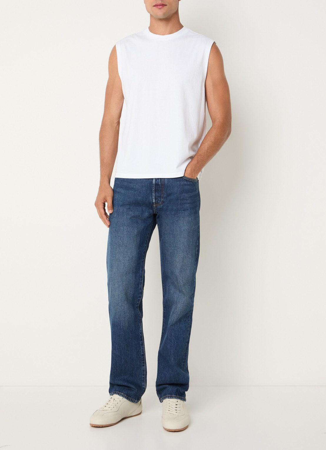 Levi's 501 straight leg jeans met donkere wassing - voorkant 2 indigo