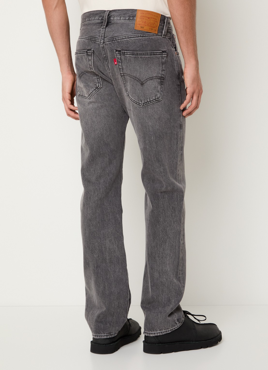 Levi's 501 straight leg jeans met gekleurde wassing - achterkant 5 donkergrijs