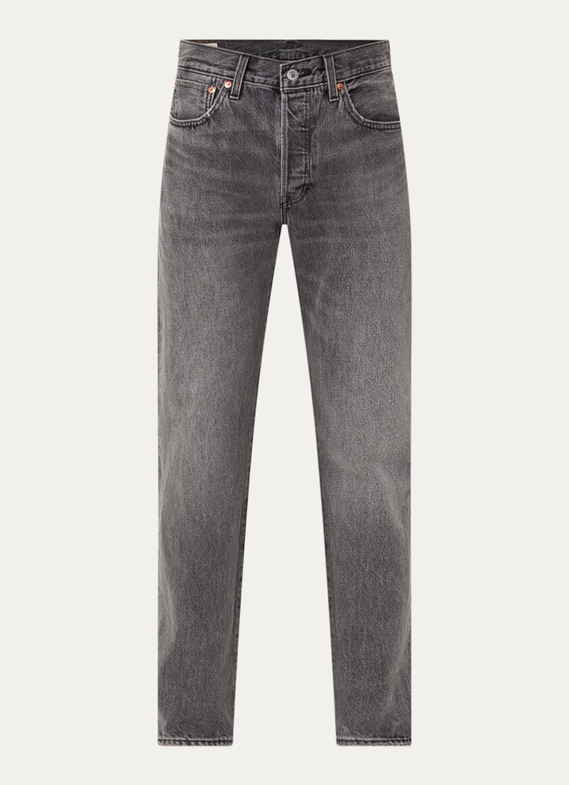 Levi's 501 straight leg jeans met gekleurde wassing - voorkant donkergrijs