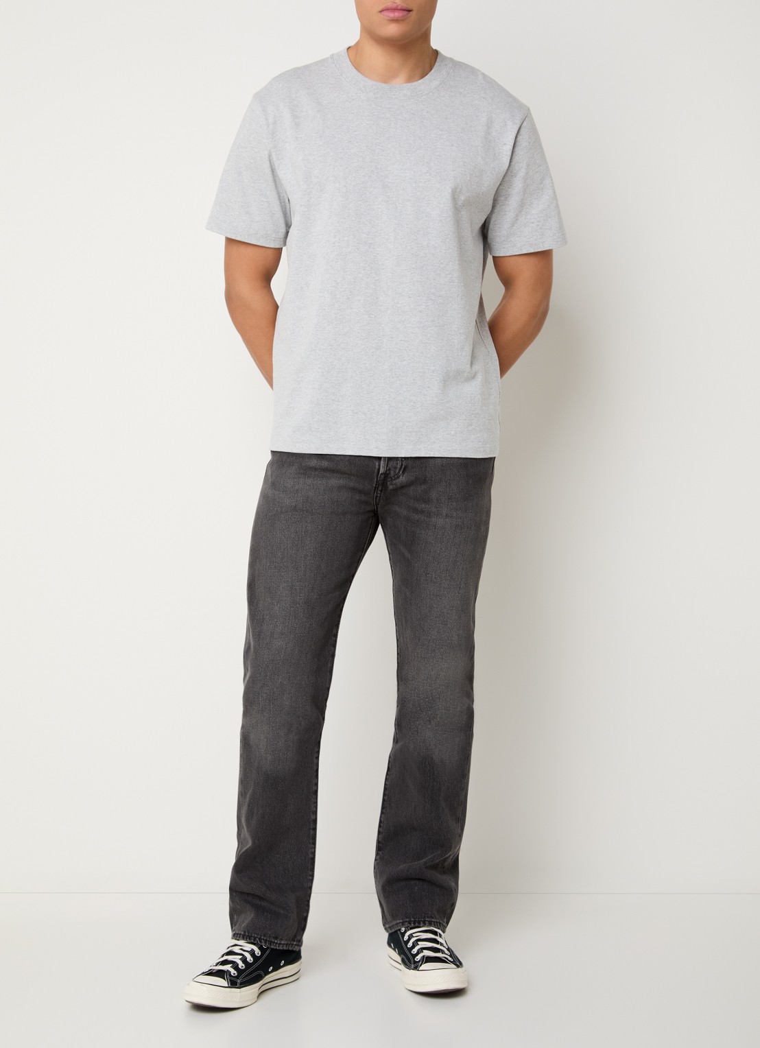 Levi's 501 straight leg jeans met gekleurde wassing - voorkant 3 donkergrijs