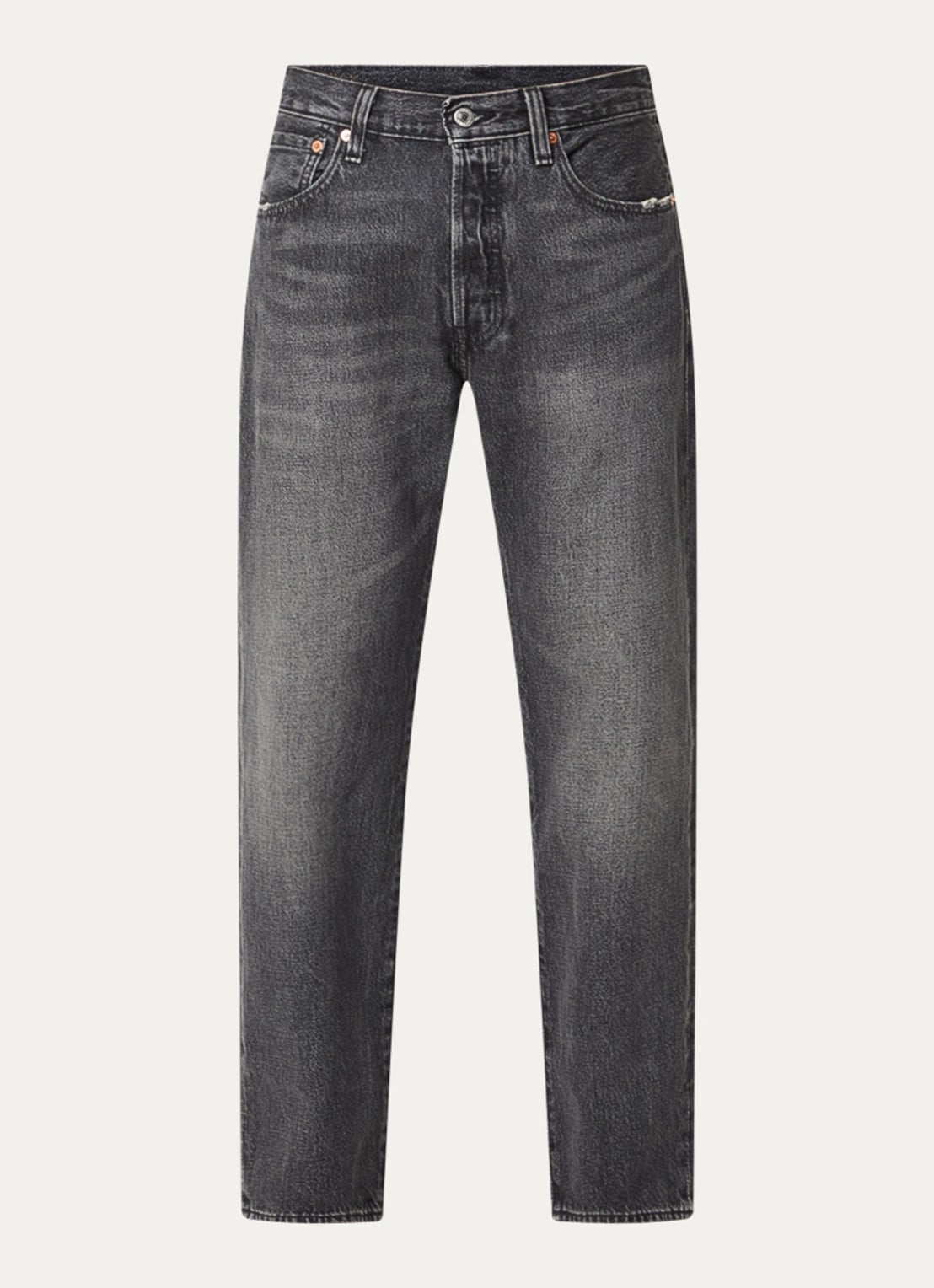 Levi's 501 straight leg jeans met gekleurde wassing - voorkant middengrijs