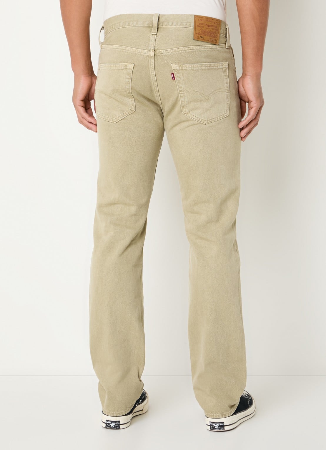 Levi's 501 straight leg jeans met gekleurde wassing - achterkant 3 zand