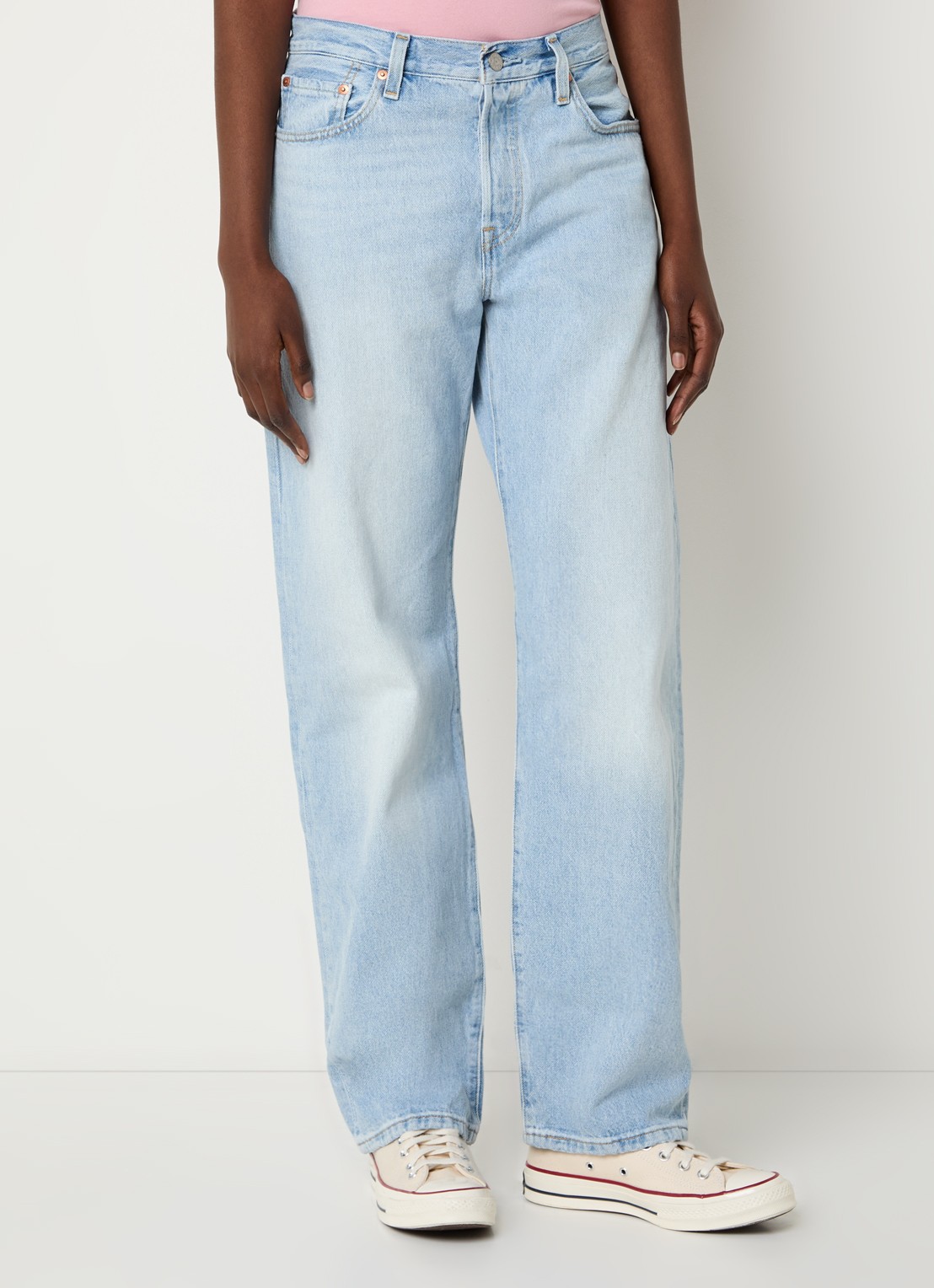 Levi's 501 straight leg jeans met lichte wassing - detail 4 indigo