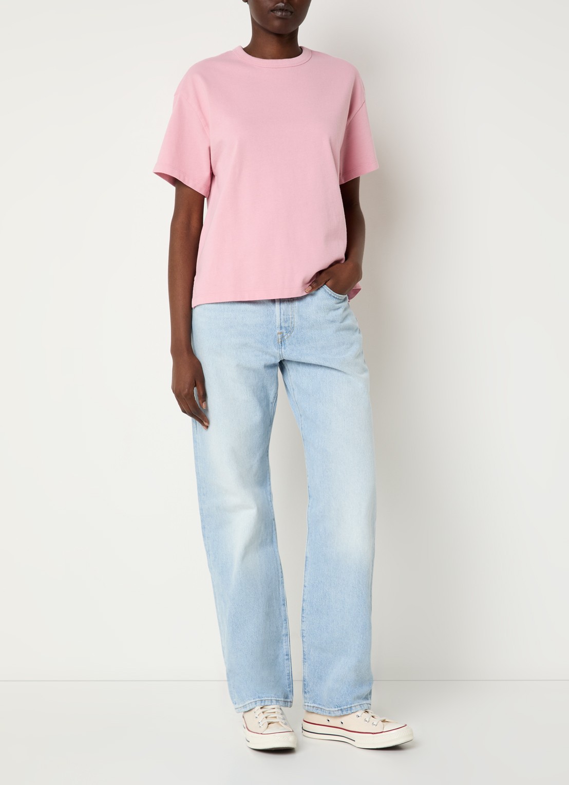 Levi's 501 straight leg jeans met lichte wassing - voorkant 3 indigo