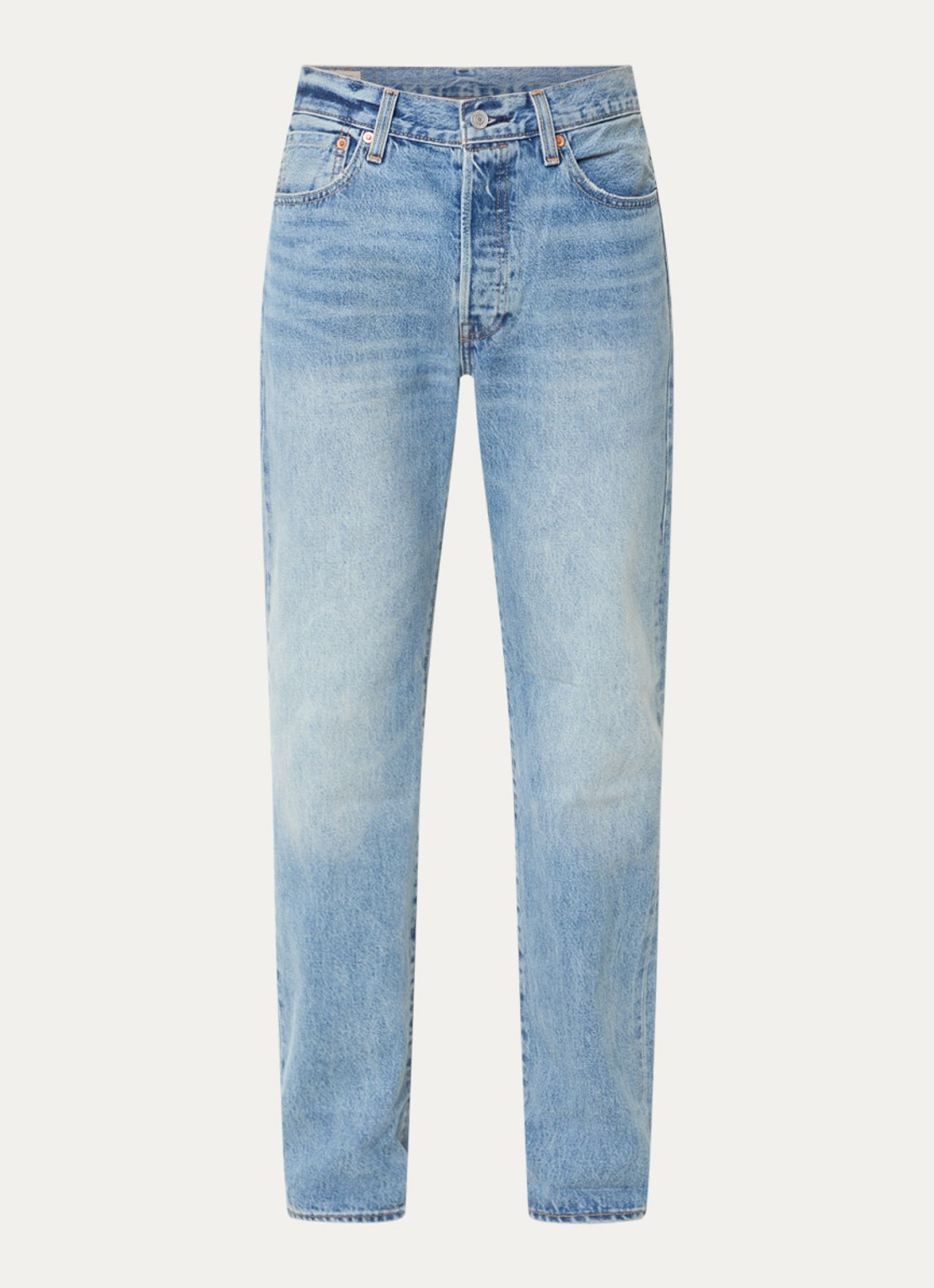 Levi's 501 straight leg jeans met lichte wassing - voorkant 2 indigo