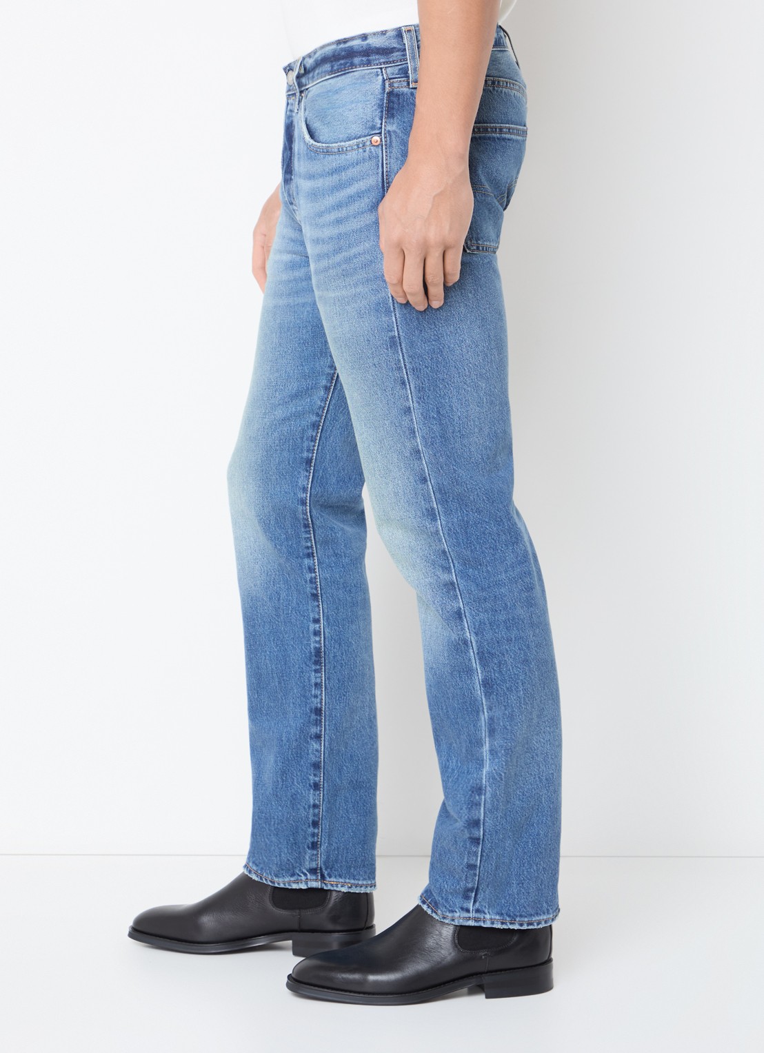 Levi's 501 straight leg jeans met steekzakken - detail 5 indigo