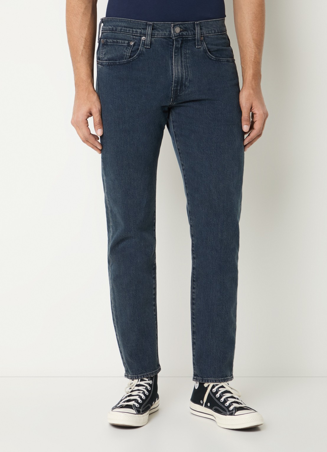 Levi's 502 skinny jeans met donkere wassing - detail 3 indigo