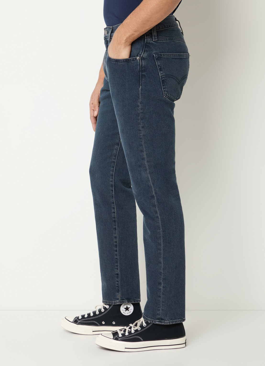 Levi's 502 skinny jeans met donkere wassing - detail 4 indigo