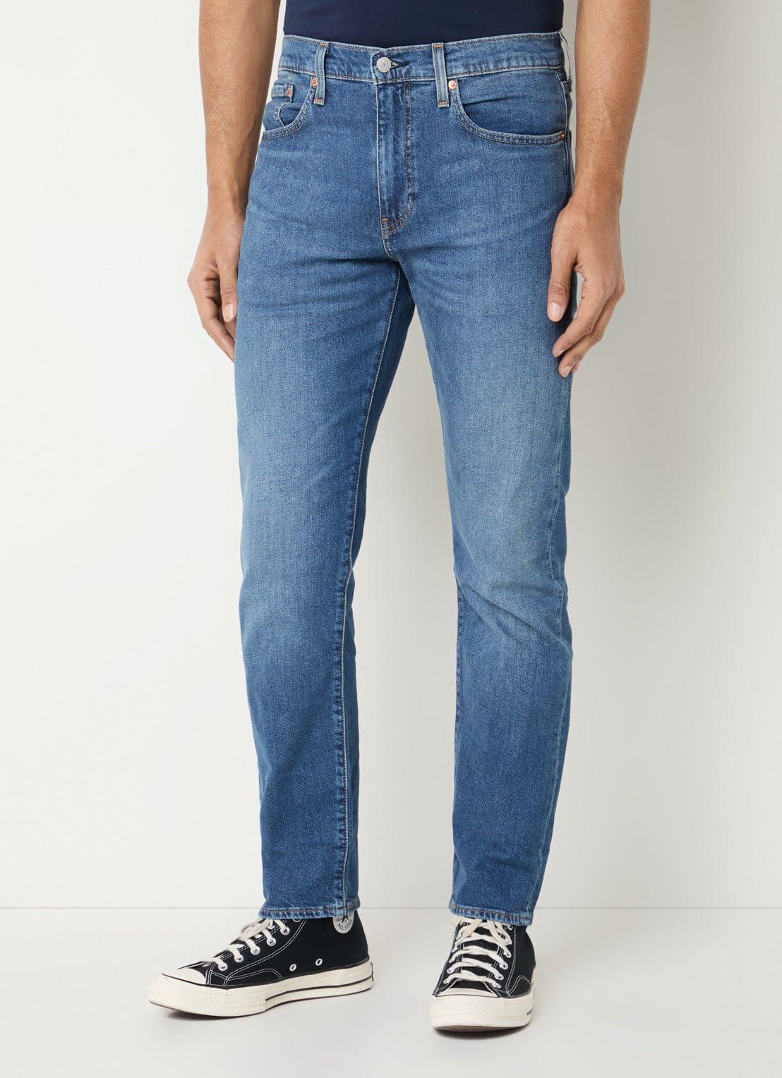 Levi's 502 skinny jeans met lichte wassing - detail 2 indigo