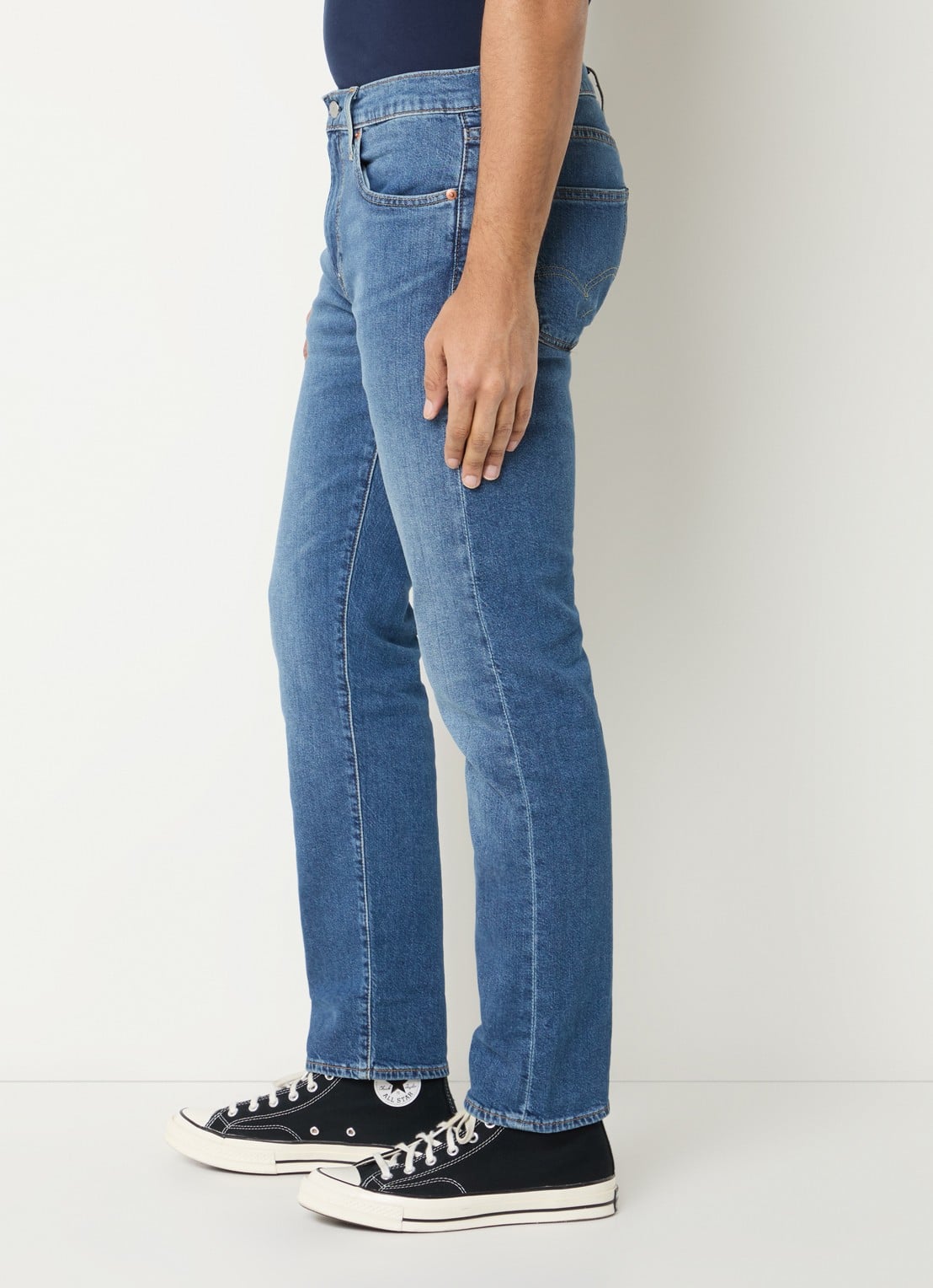 Levi's 502 skinny jeans met lichte wassing - detail 3 indigo