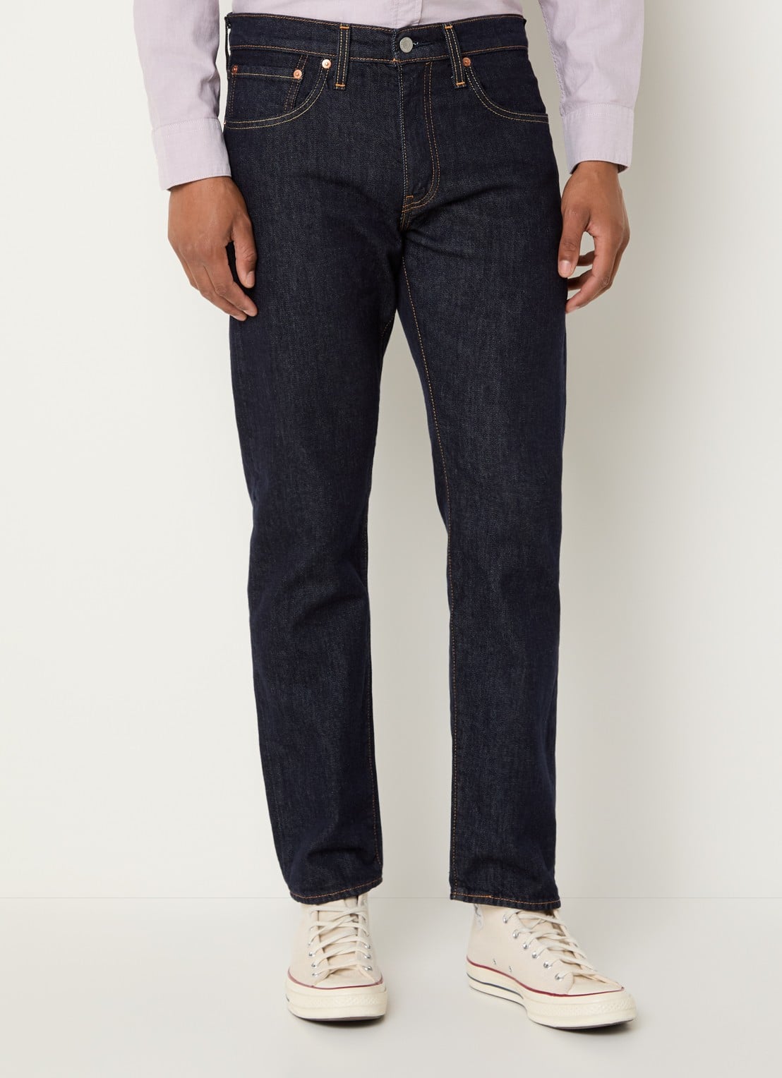 Levi's 502 slim fit jeans met donkere wassing - detail indigo