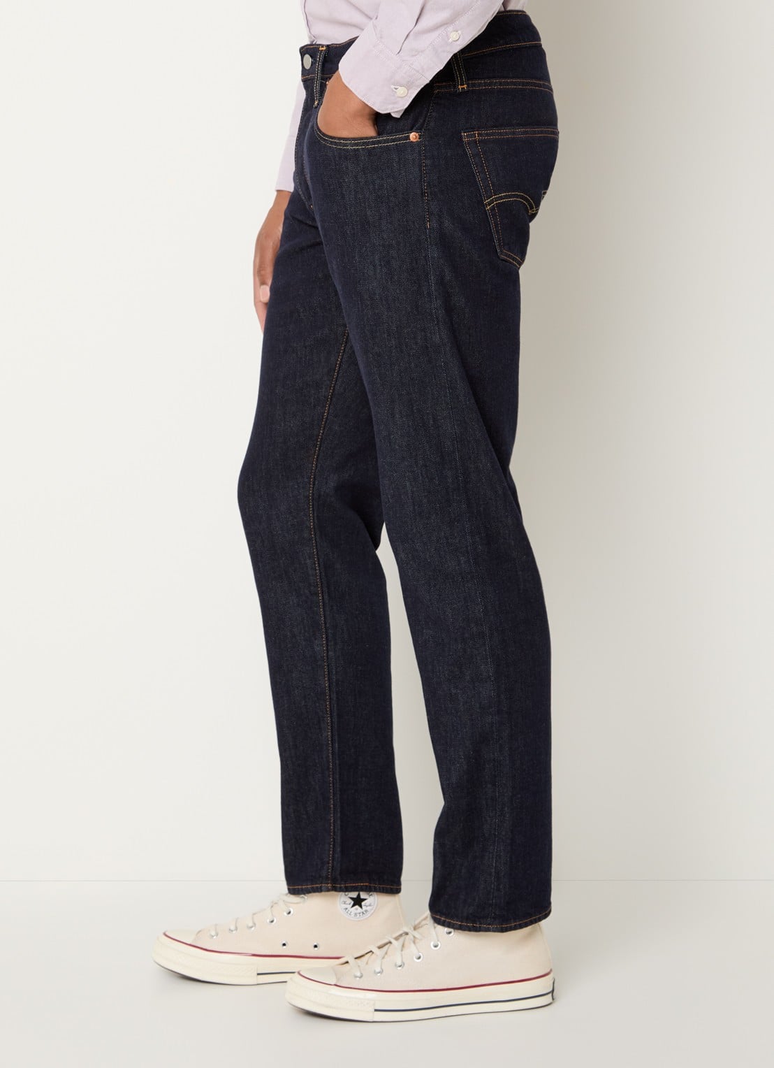 Levi's 502 slim fit jeans met donkere wassing - detail 2 indigo